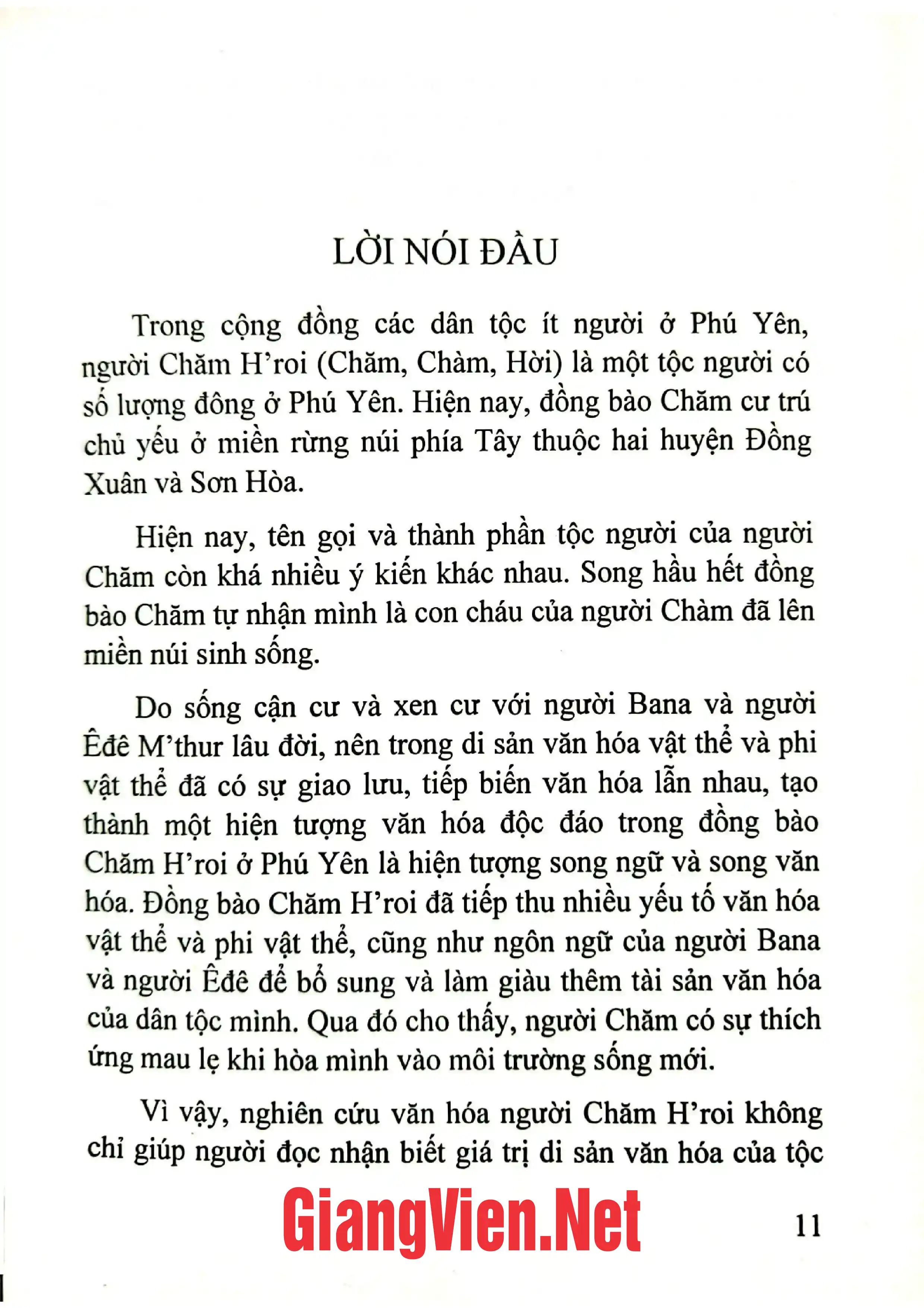 Mục lục chi tiết trang 2 sách Văn hóa người Chăm HRoi tỉnh Phú Yên