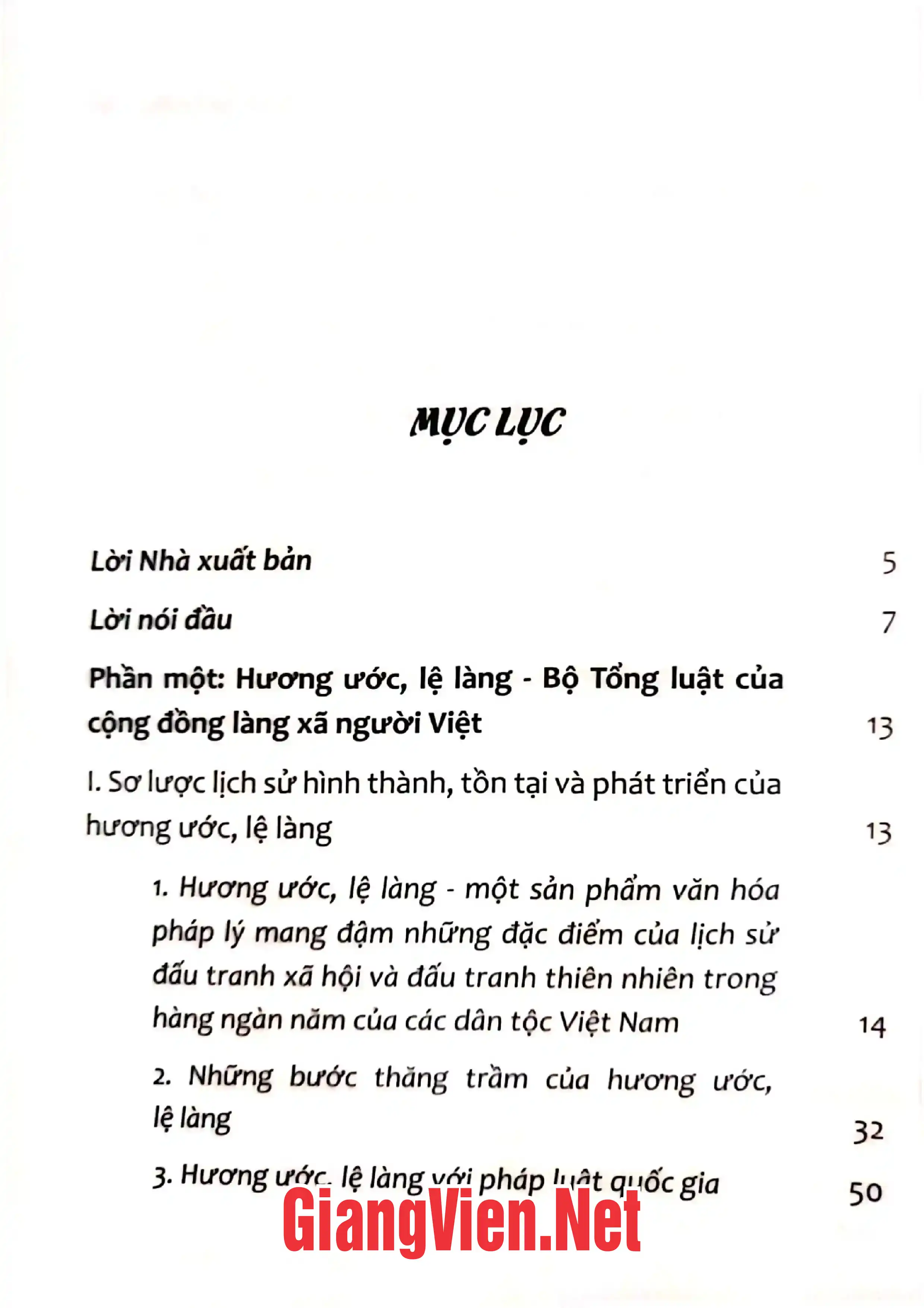 Trang bìa chính thức sách Hương ước lệ làng quá khứ, hiện tại, tương lai