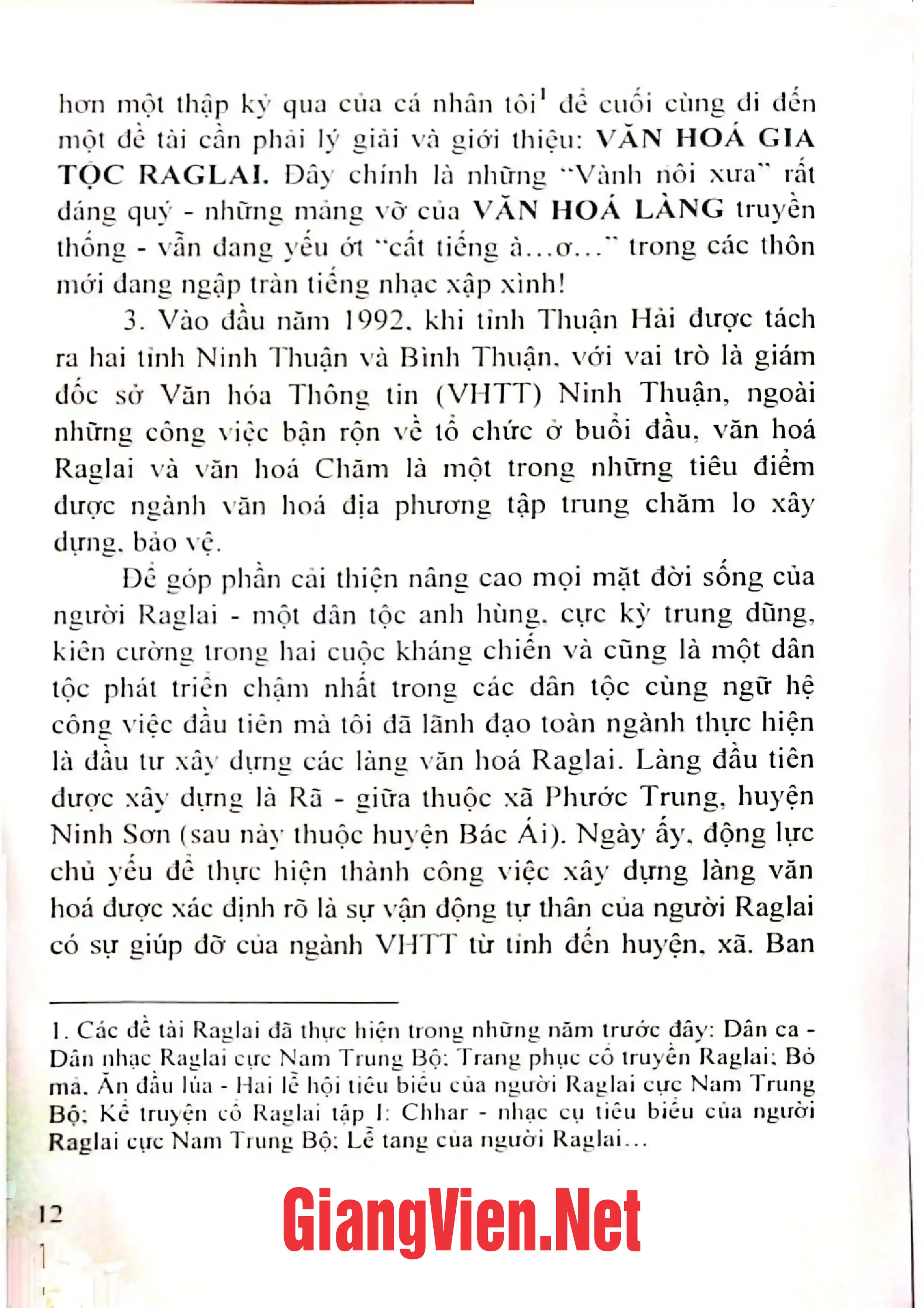 Mục lục chi tiết trang 2 sách Văn hóa gia tộc Raglai góc nhìn từ nghệ nhân
