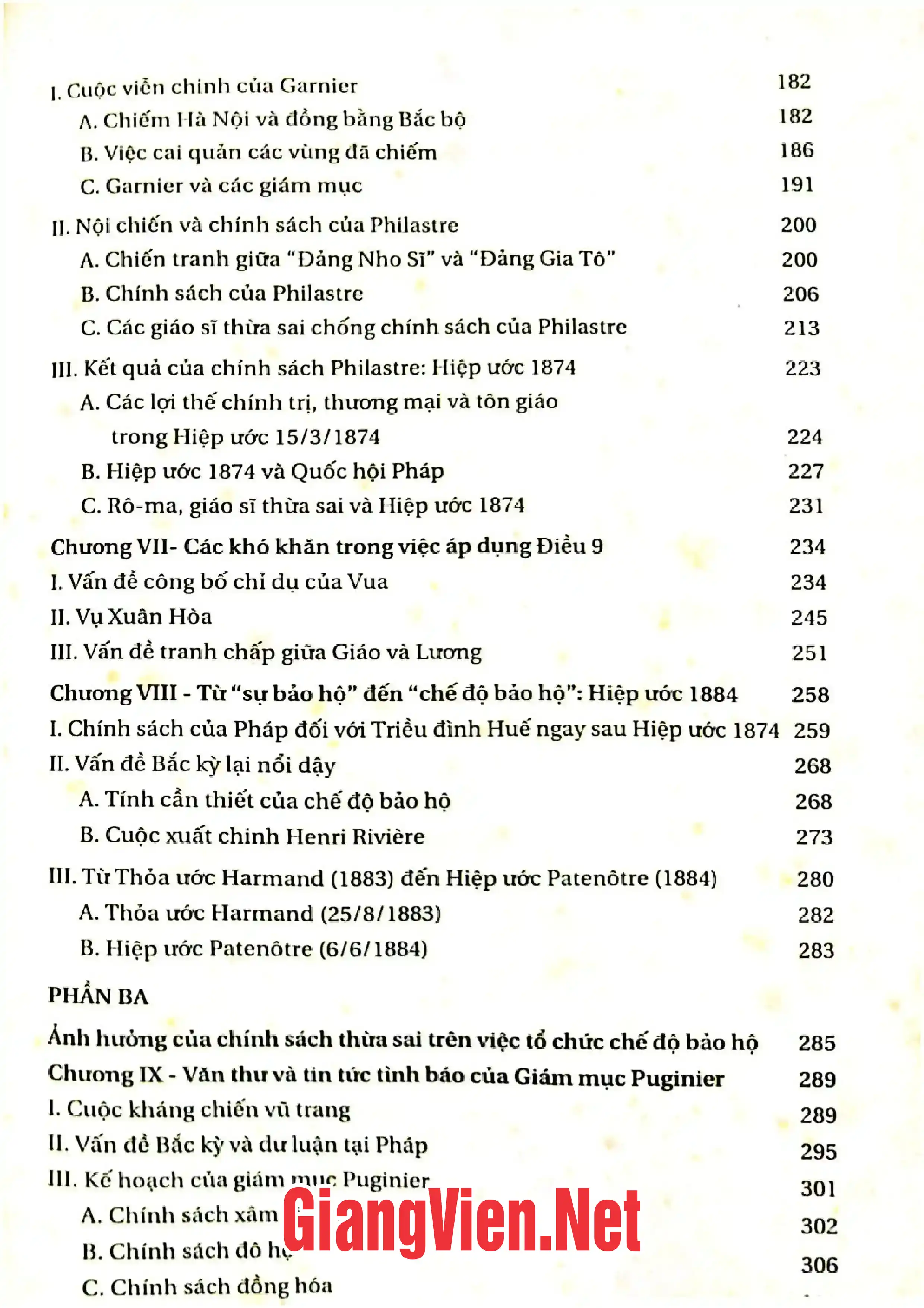 Mục lục chi tiết trang 2 sách Giáo sĩ Thừa sai và chính sách thuộc địa của Pháp tại Việt Nam 1857-1914