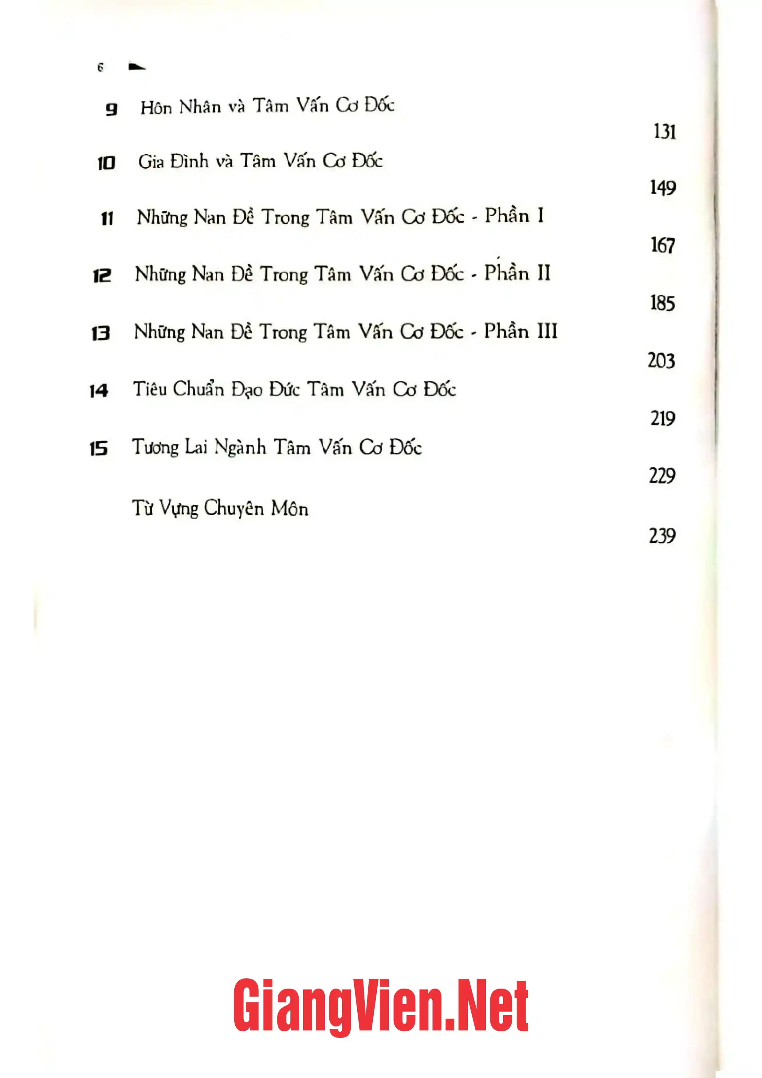 Mục lục chi tiết trang 1 sách Tâm vấn Cơ Đốc hiệu quả