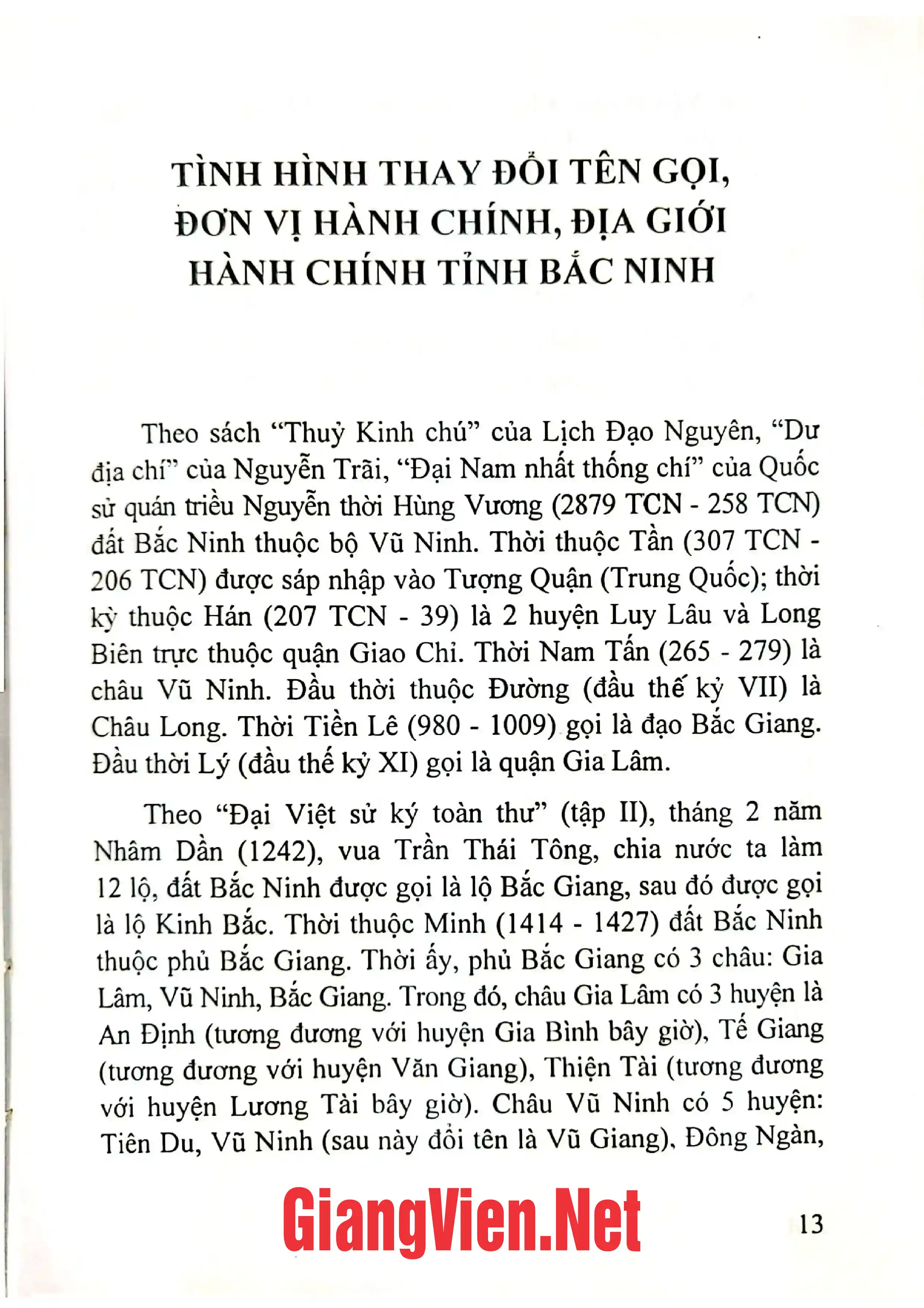 Mục lục chi tiết trang 3 sách Làng xã tỉnh Bắc Ninh tập 1