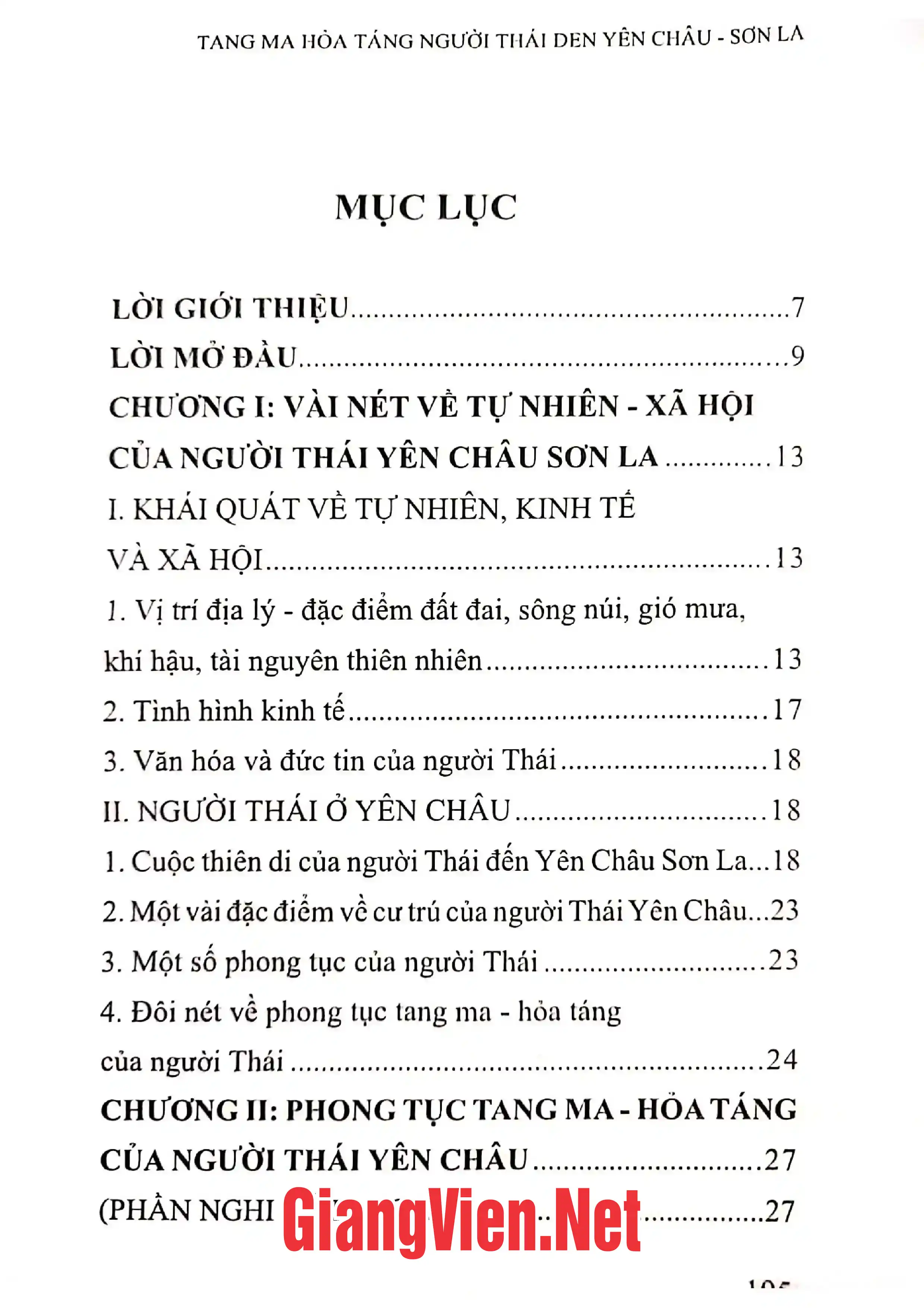 Trang bìa chính thức sách Tang ma hỏa táng người Thái đen Yên Châu - Sơn La