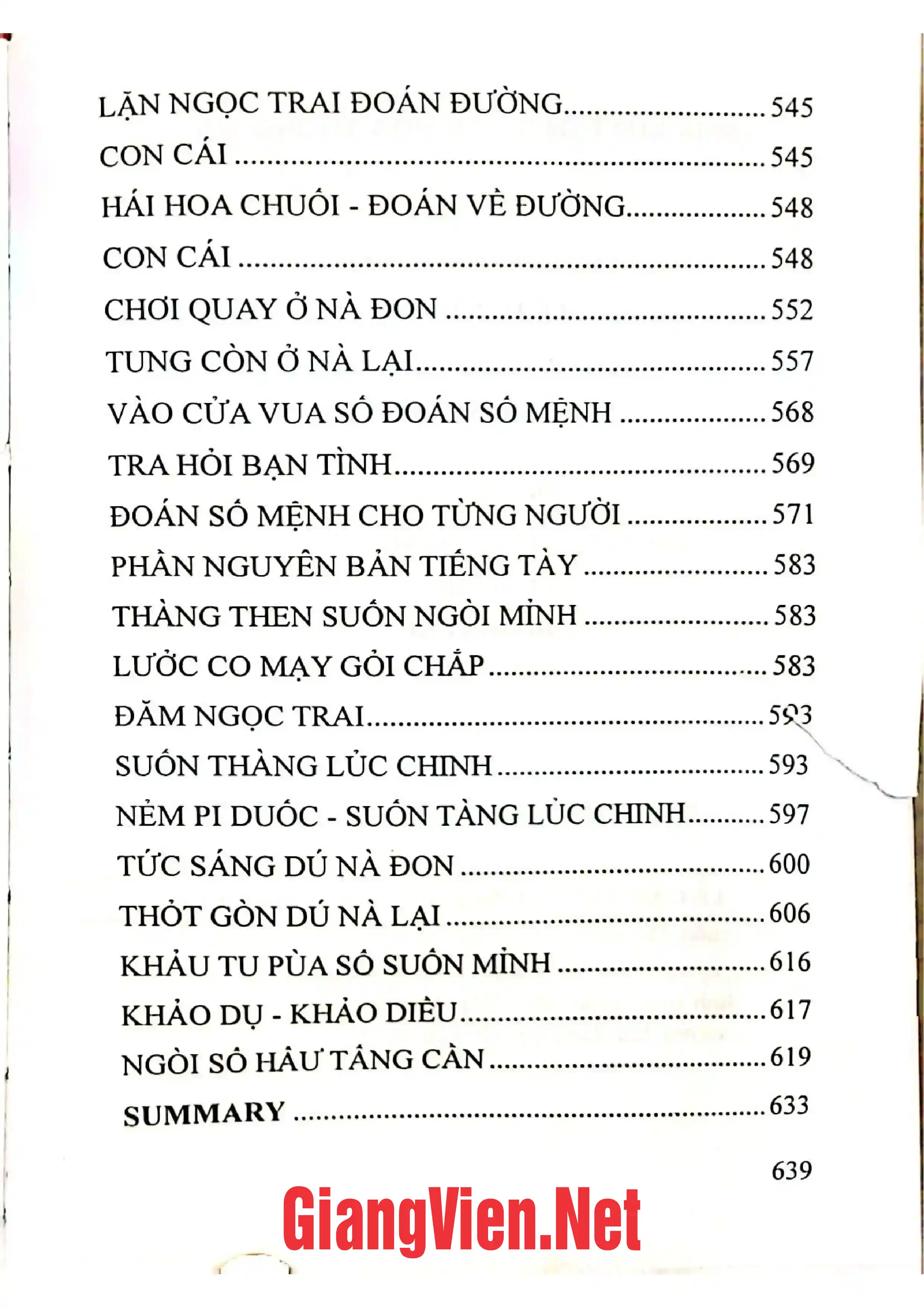 Nội dung trang phụ bản giới thiệu sách Lễ cầu tự của người Tày Cao Bằng