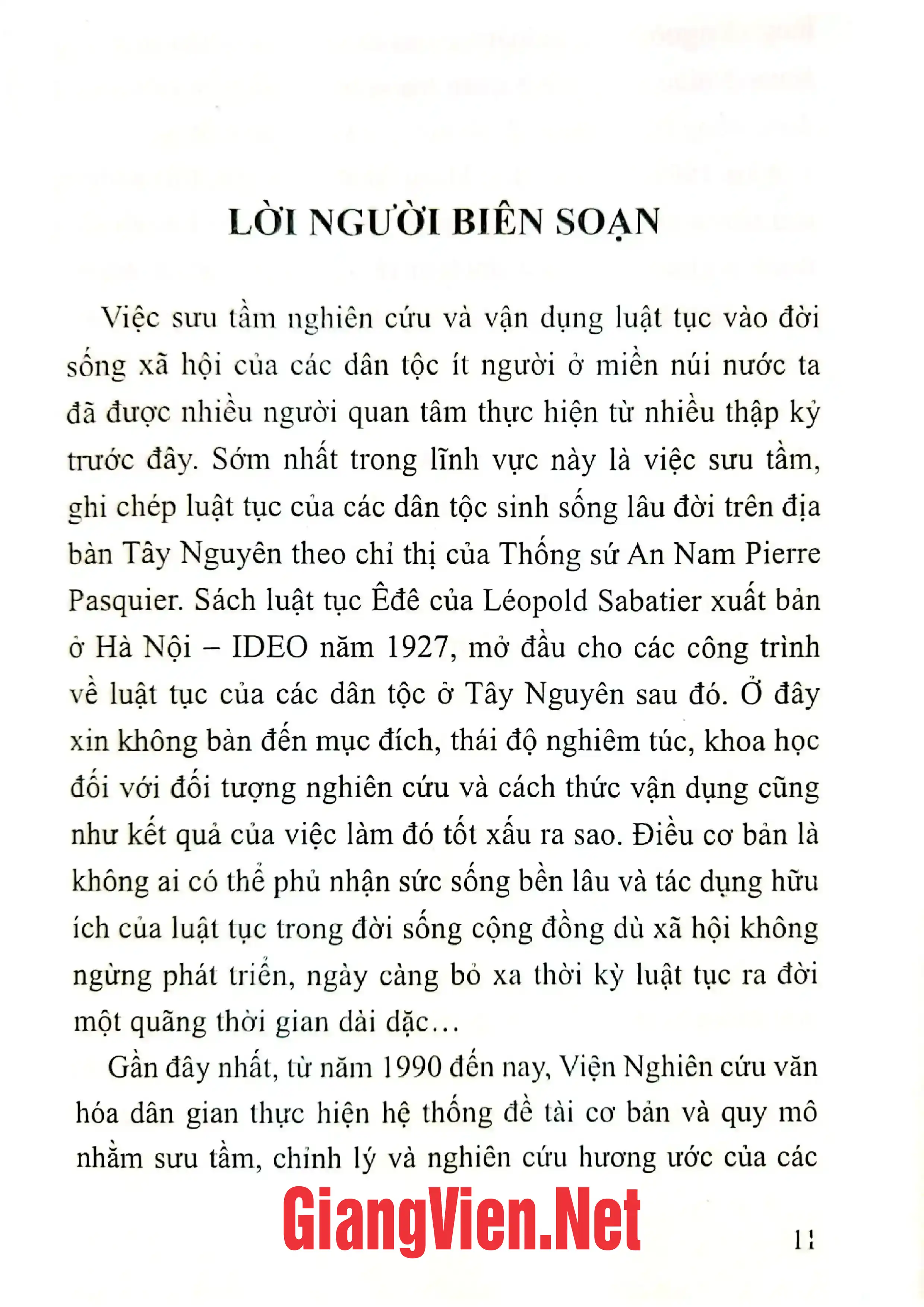 Mục lục chi tiết trang 1 sách Luật tục và công cuộc phát triển kinh tế xã hội Raglai