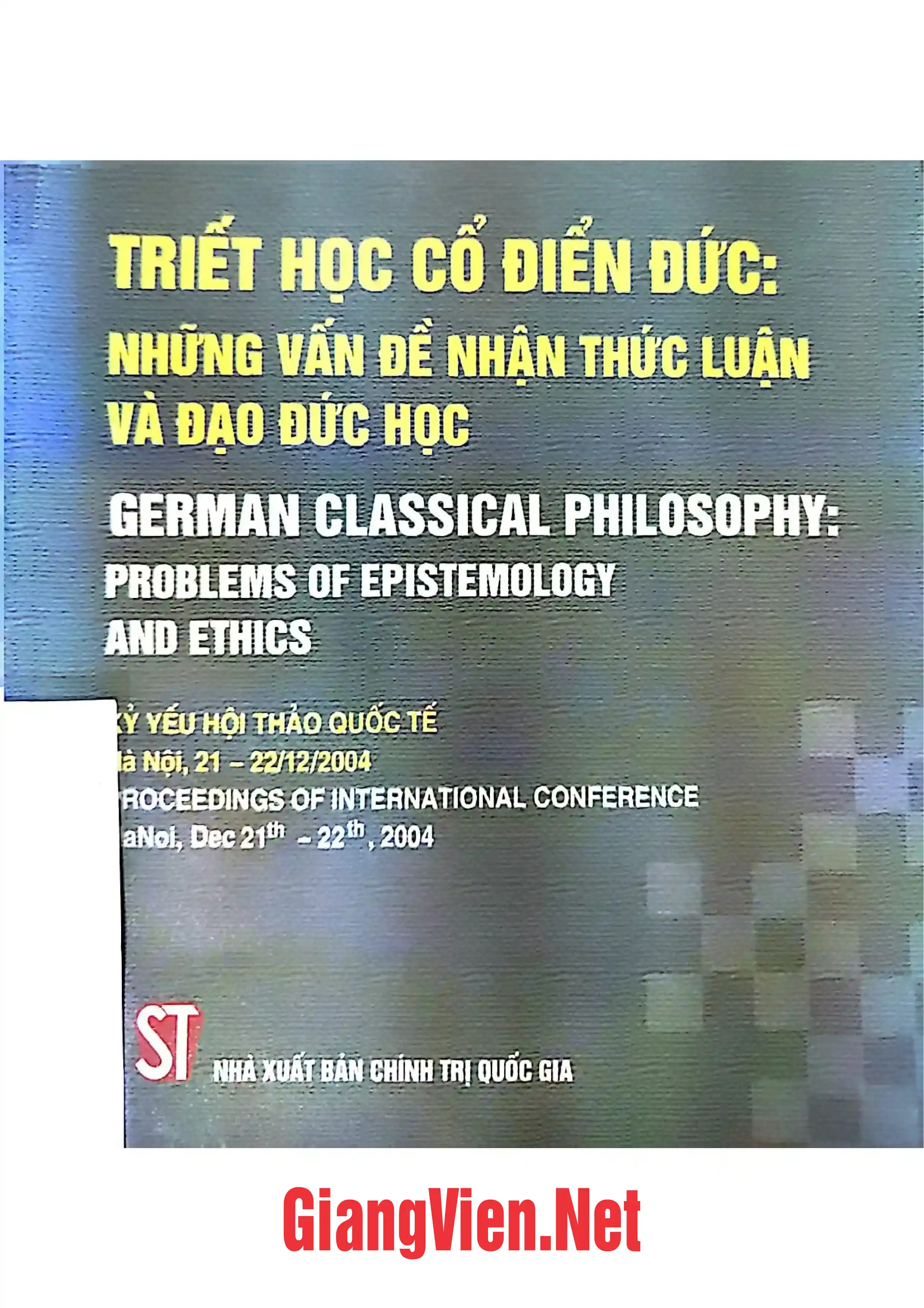 Ảnh bìa của Triết học cổ điển Đức những vấn đề nhận thức luận và đạo đức học
