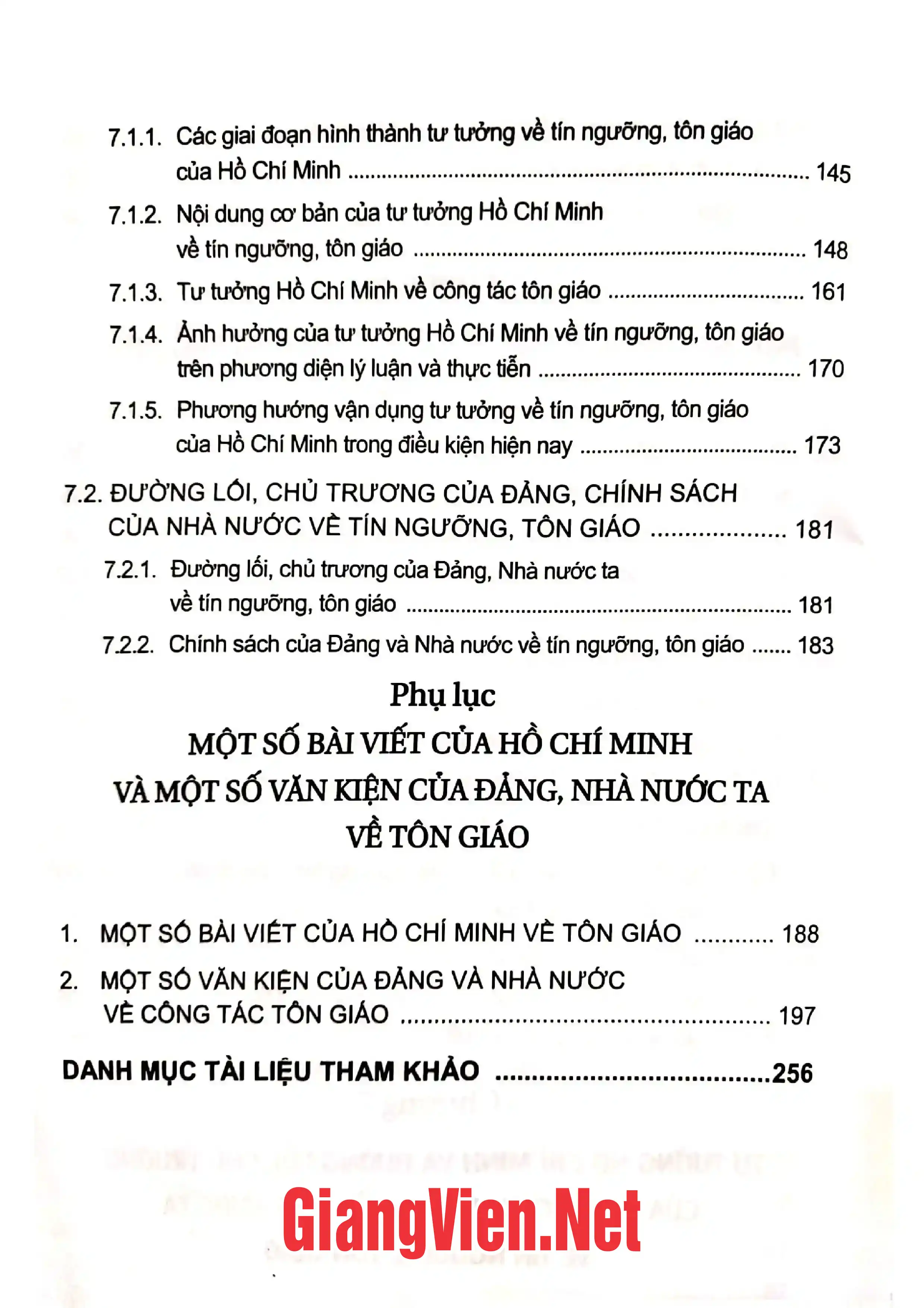 Mục lục chi tiết trang 3 sách Tôn giáo học, Trần Đăng Sinh