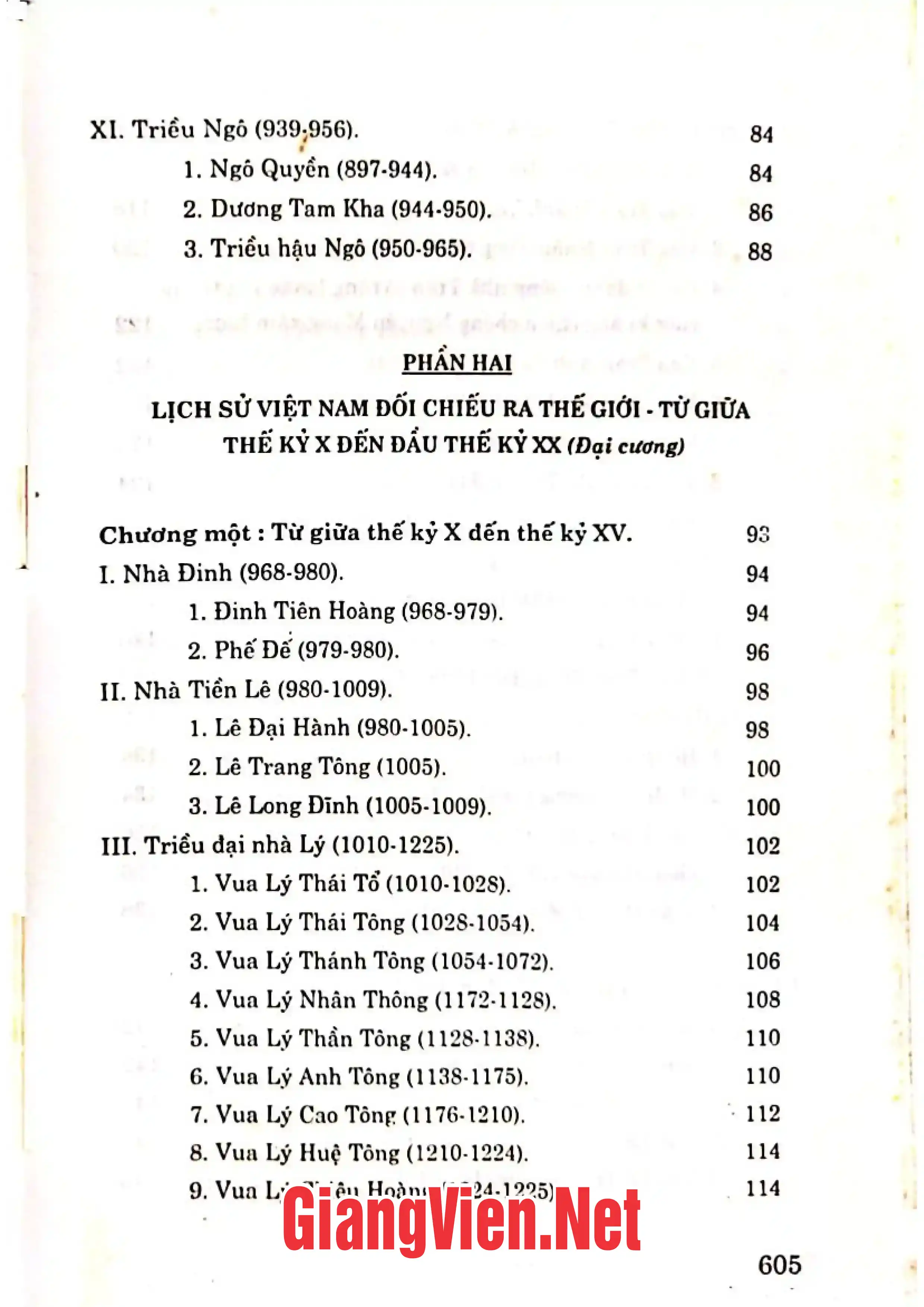 Mục lục chi tiết trang 2 sách Lịch sử Việt Nam nhìn ra thế giới