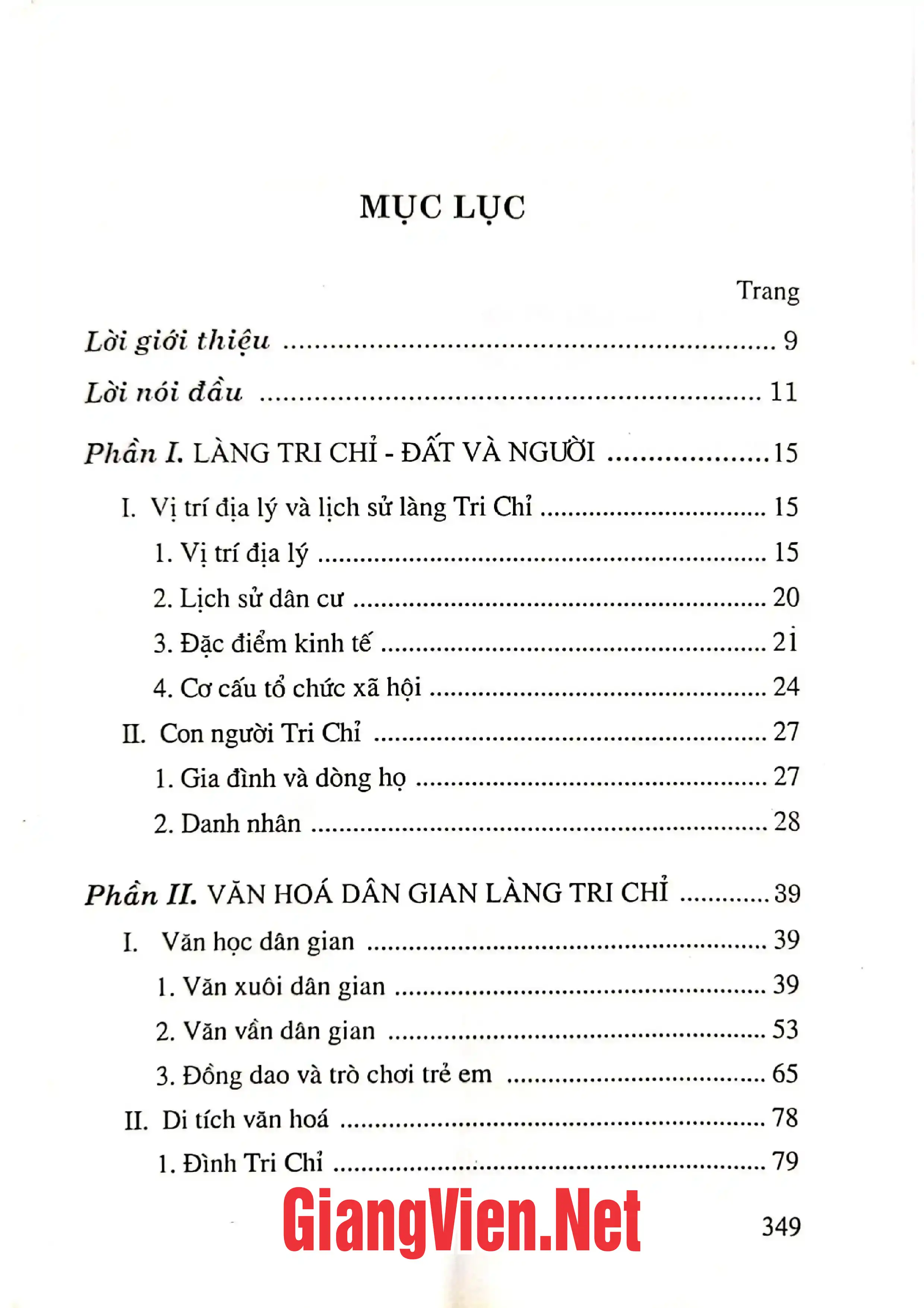 Trang bìa chính thức sách Văn hóa dân gian làng Tri Chỉ