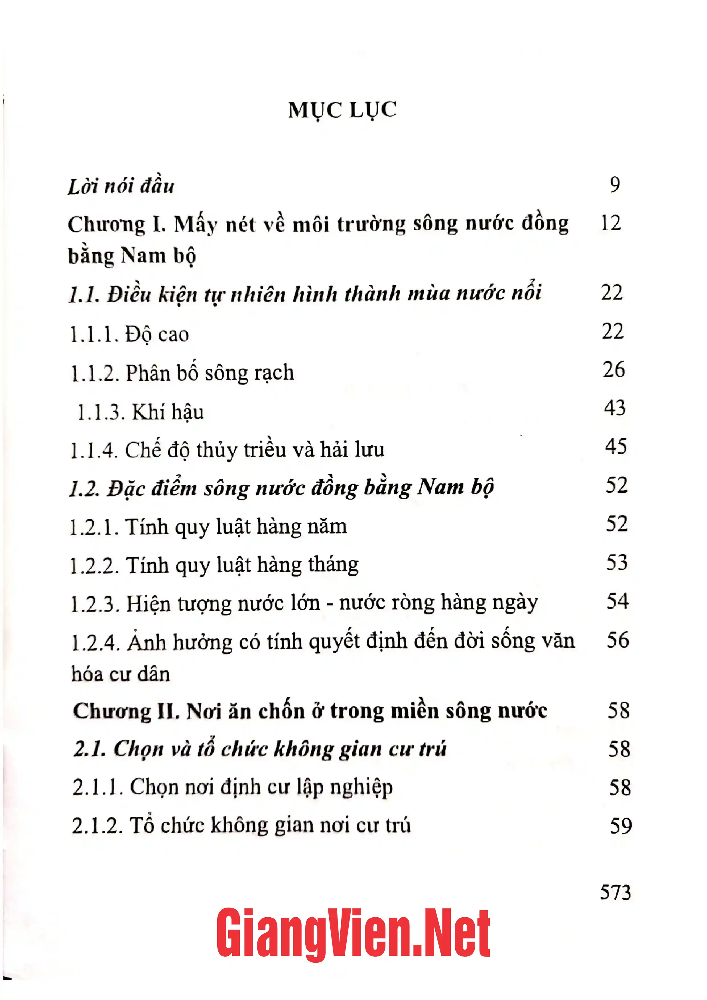 Trang bìa chính thức sách Sông nước trong đời sống văn hóa Nam Bộ