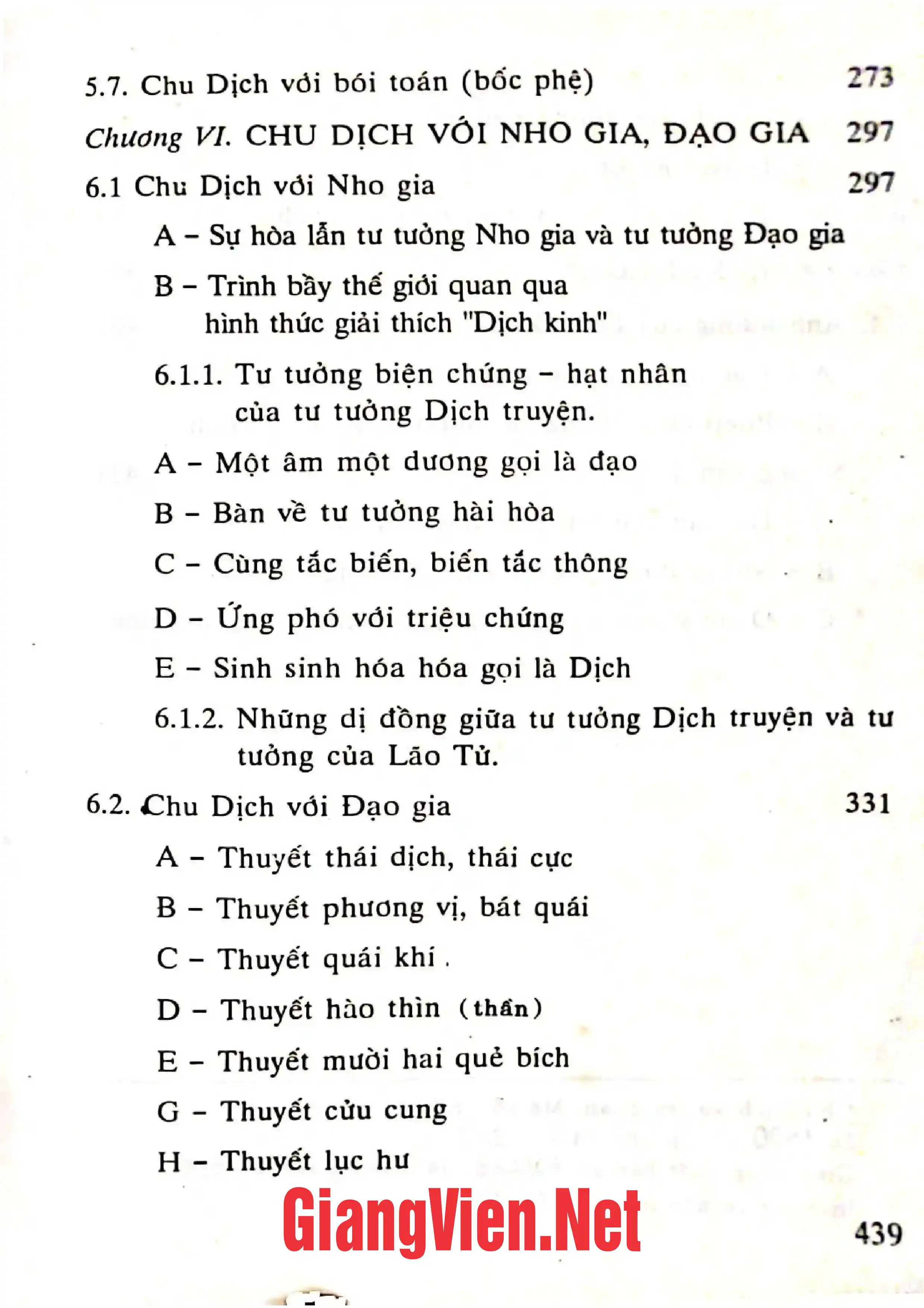 Mục lục chi tiết trang 3 sách Chu dịch vũ trụ quan