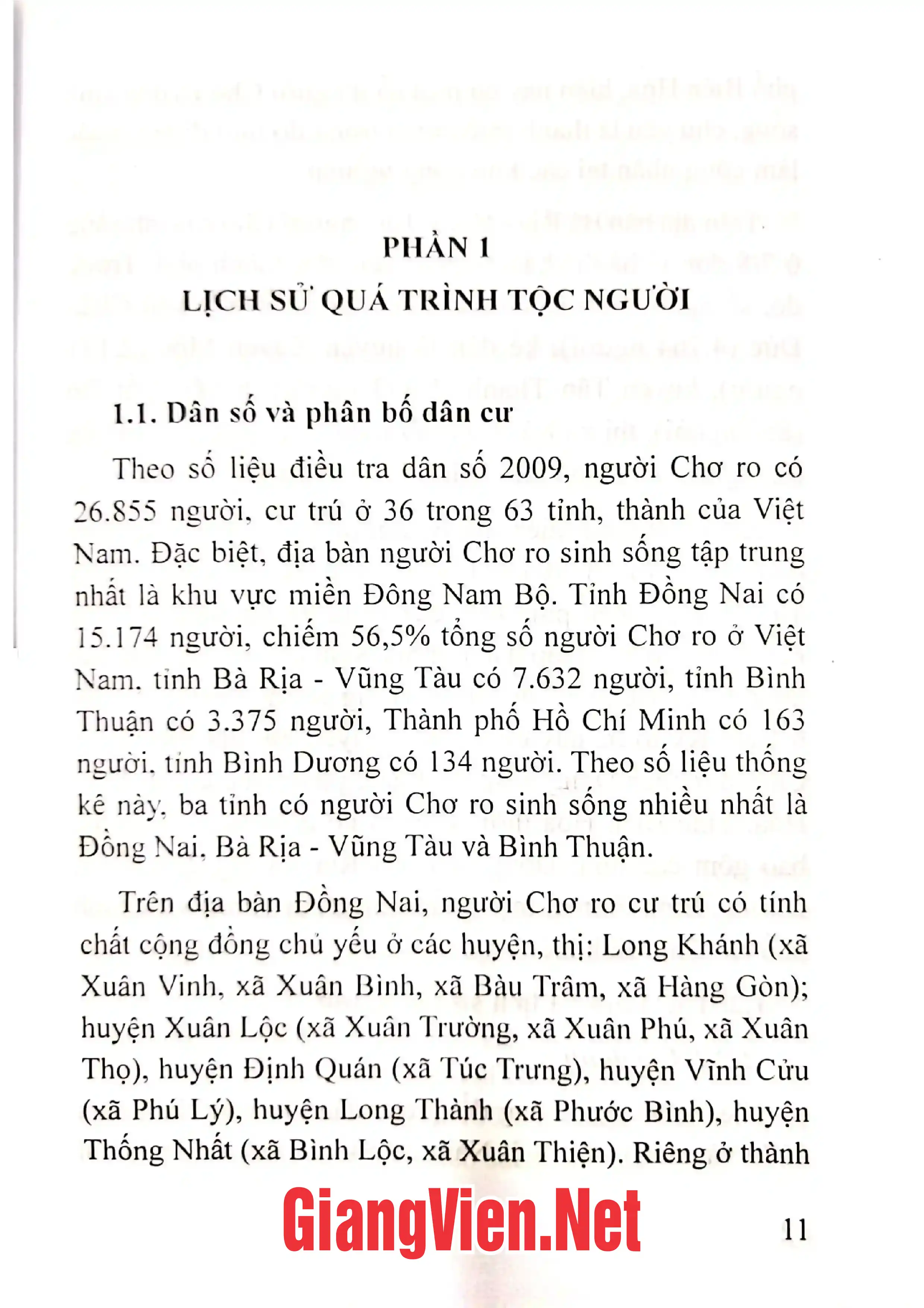 Mục lục chi tiết trang 1 sách Văn hóa người Chơ Ro