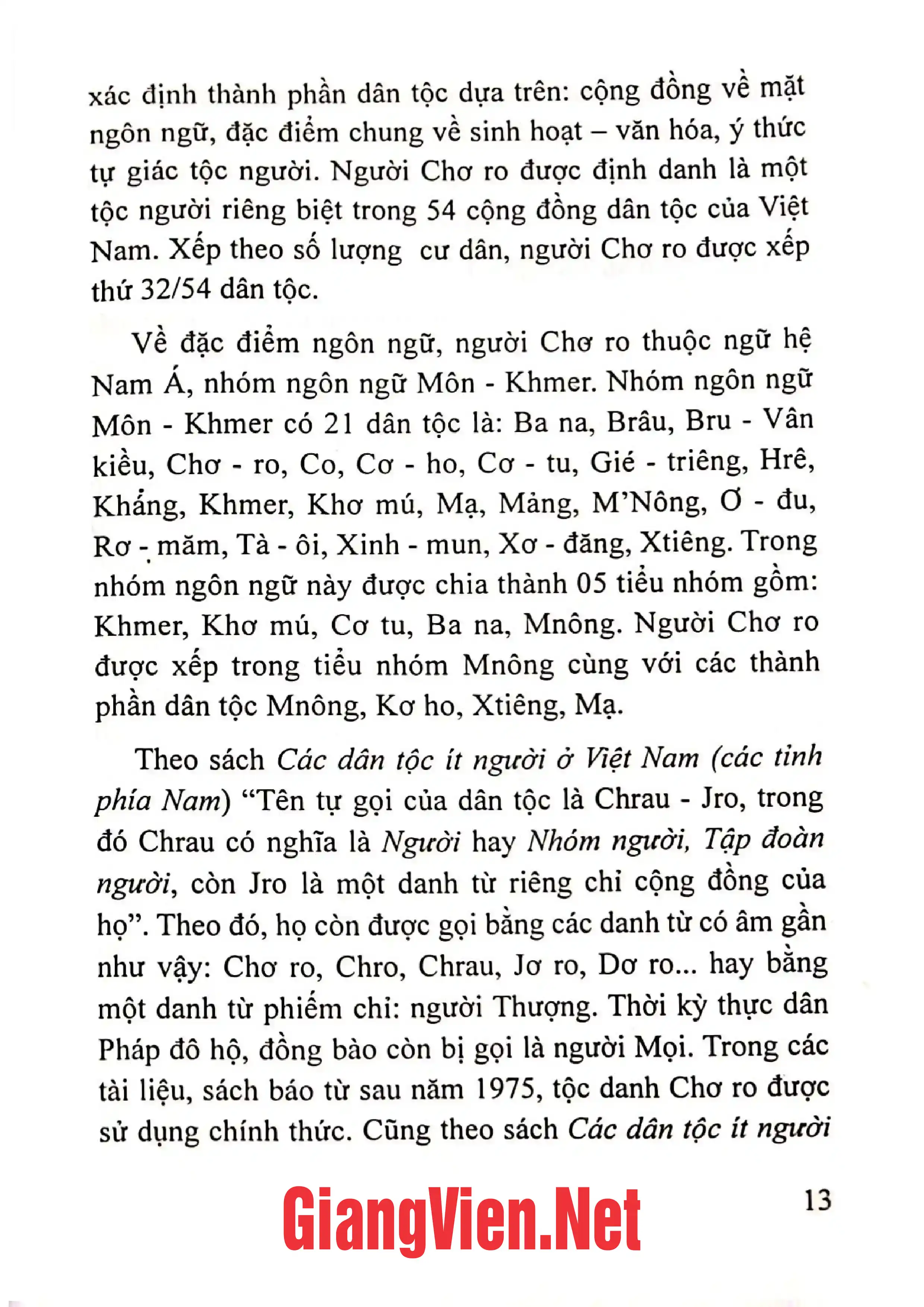 Mục lục chi tiết trang 3 sách Văn hóa người Chơ Ro