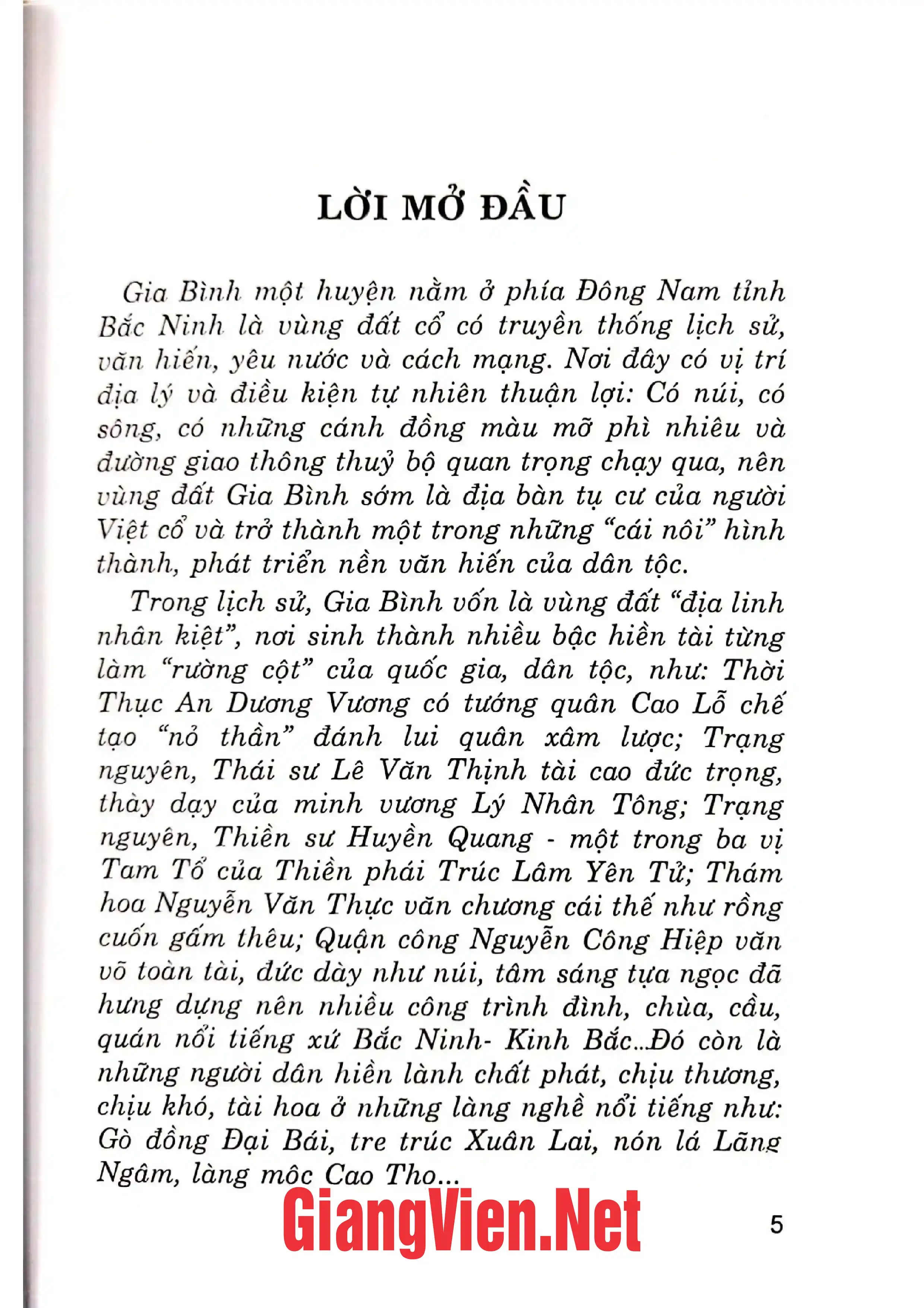 Mục lục chi tiết trang 3 sách Di tích lịch sử- văn hóa huyện Gia Bình, tỉnh Bắc Ninh