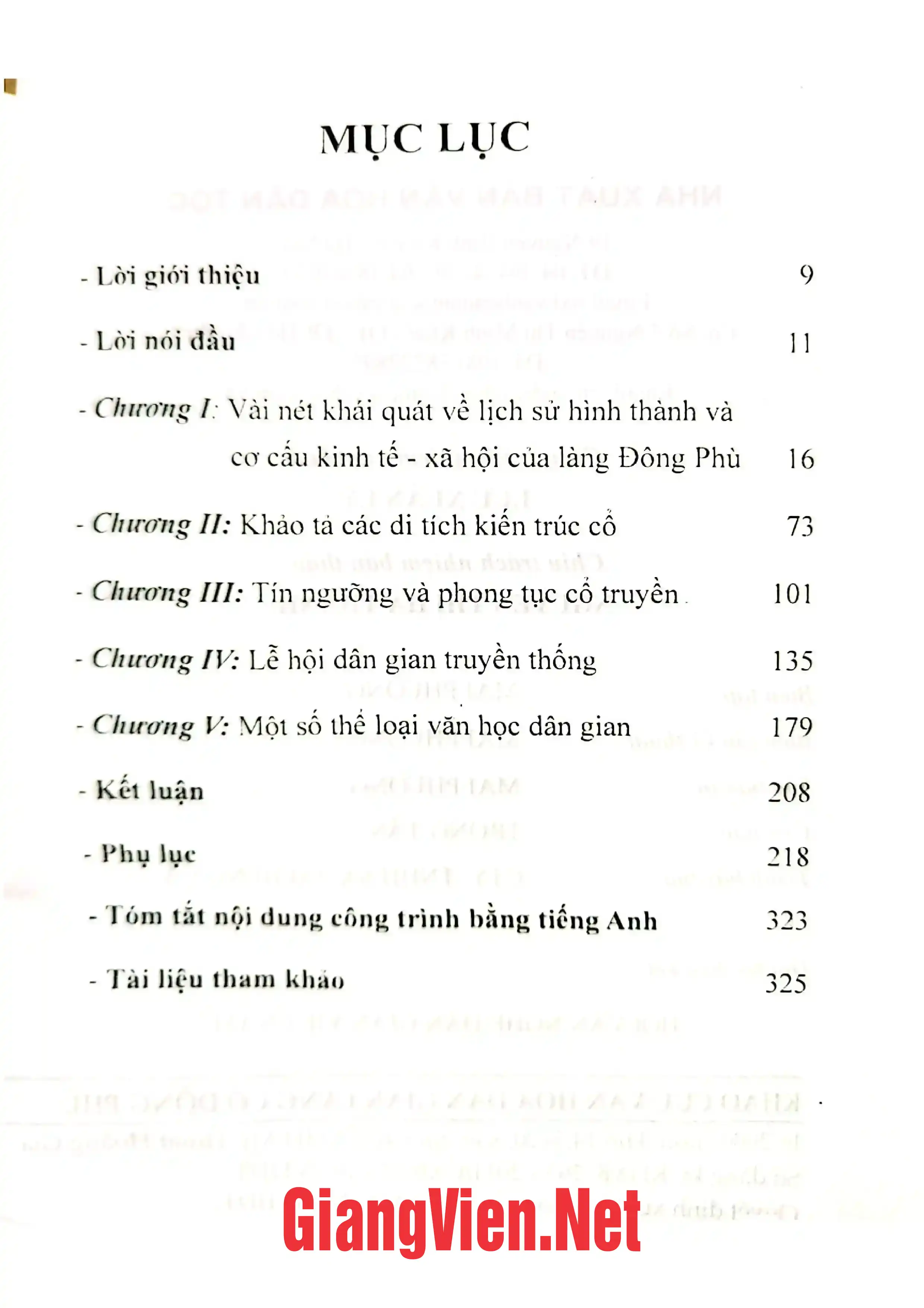 Trang bìa chính thức sách Khảo cứu văn hóa dân gian làng cổ Đông Phù