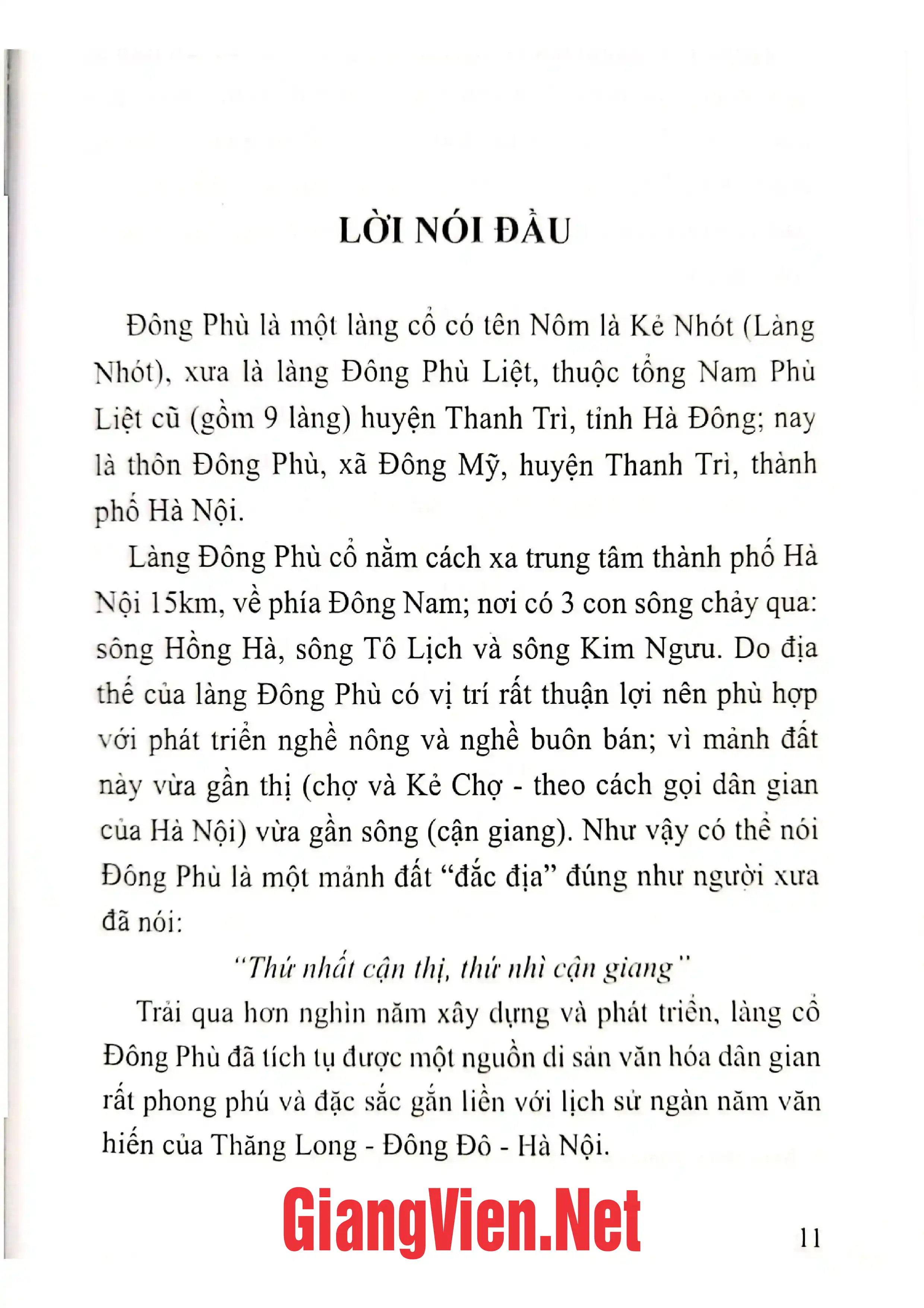 Mục lục chi tiết trang 1 sách Khảo cứu văn hóa dân gian làng cổ Đông Phù