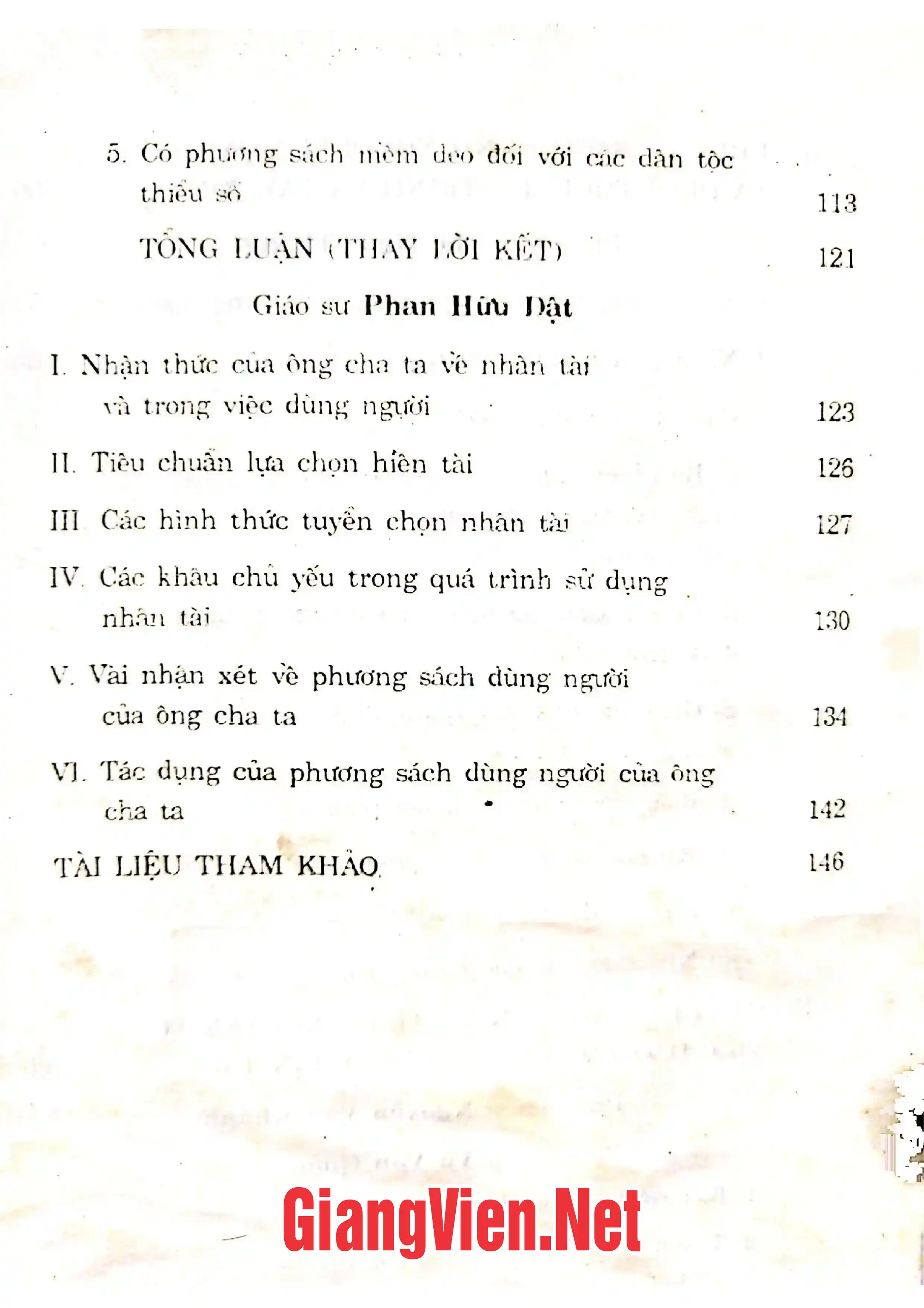 Mục lục chi tiết trang 2 sách Phương sách dùng người xưa của ông cha ta trong lịch sử