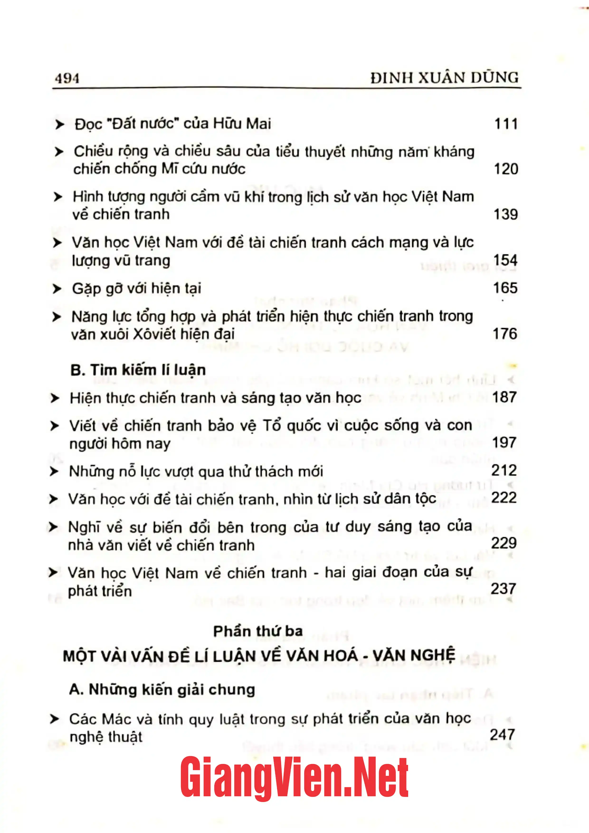 Mục lục chi tiết trang 1 sách Văn học, văn hoá Việt Nam tiếp nhận và suy nghĩ, Phê bình