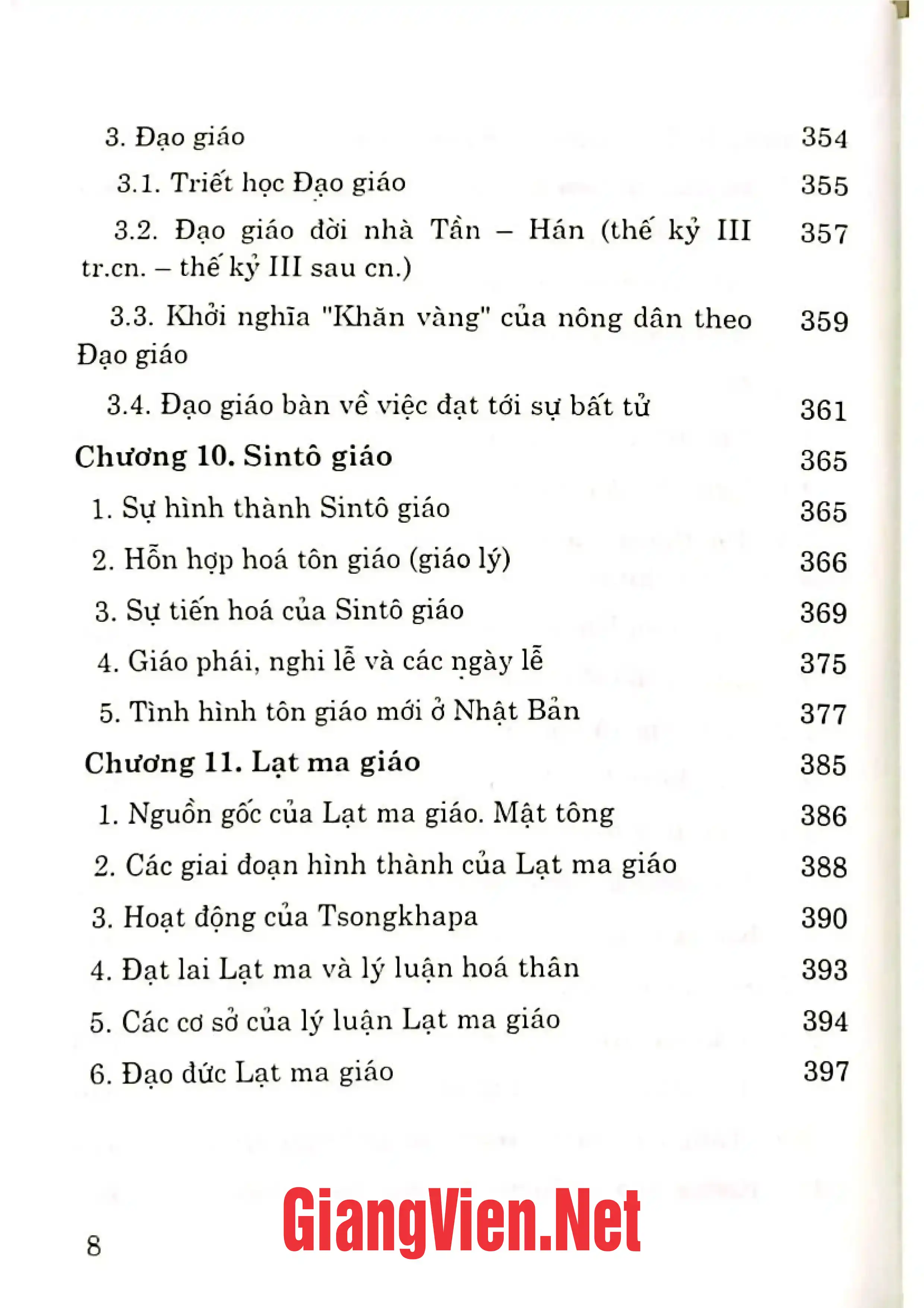 Nội dung mục lục và hình ảnh sách Tôn giáo phương Đông quá khứ và hiện đại - Trang 5