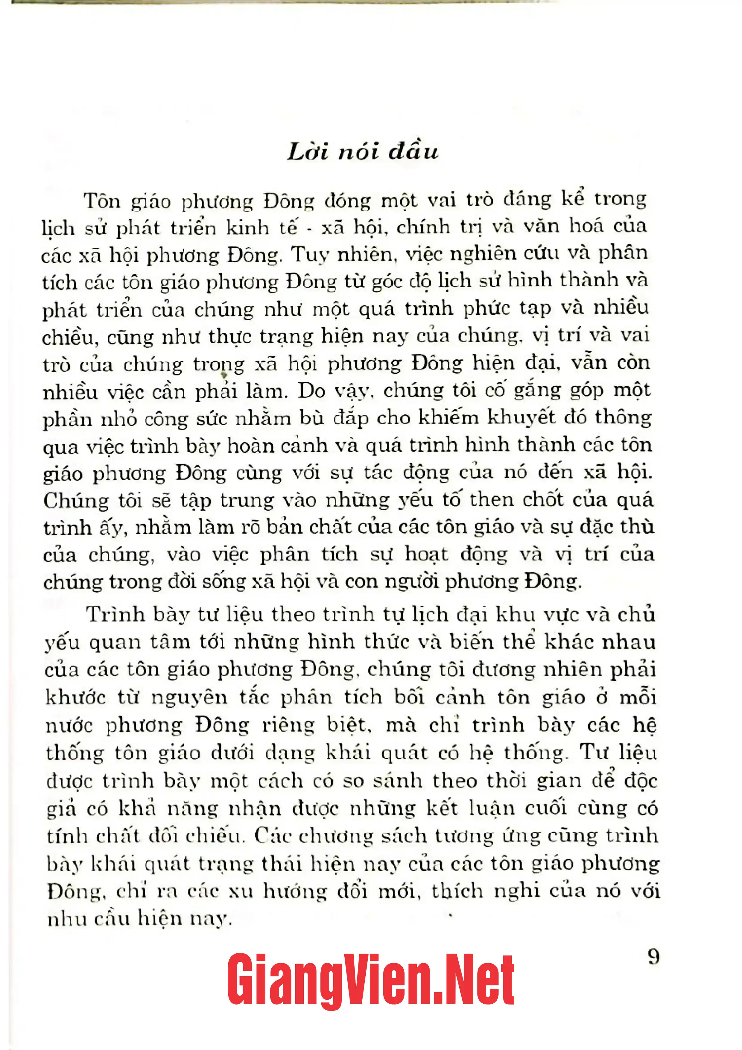 Nội dung mục lục và hình ảnh sách Tôn giáo phương Đông quá khứ và hiện đại - Trang 6