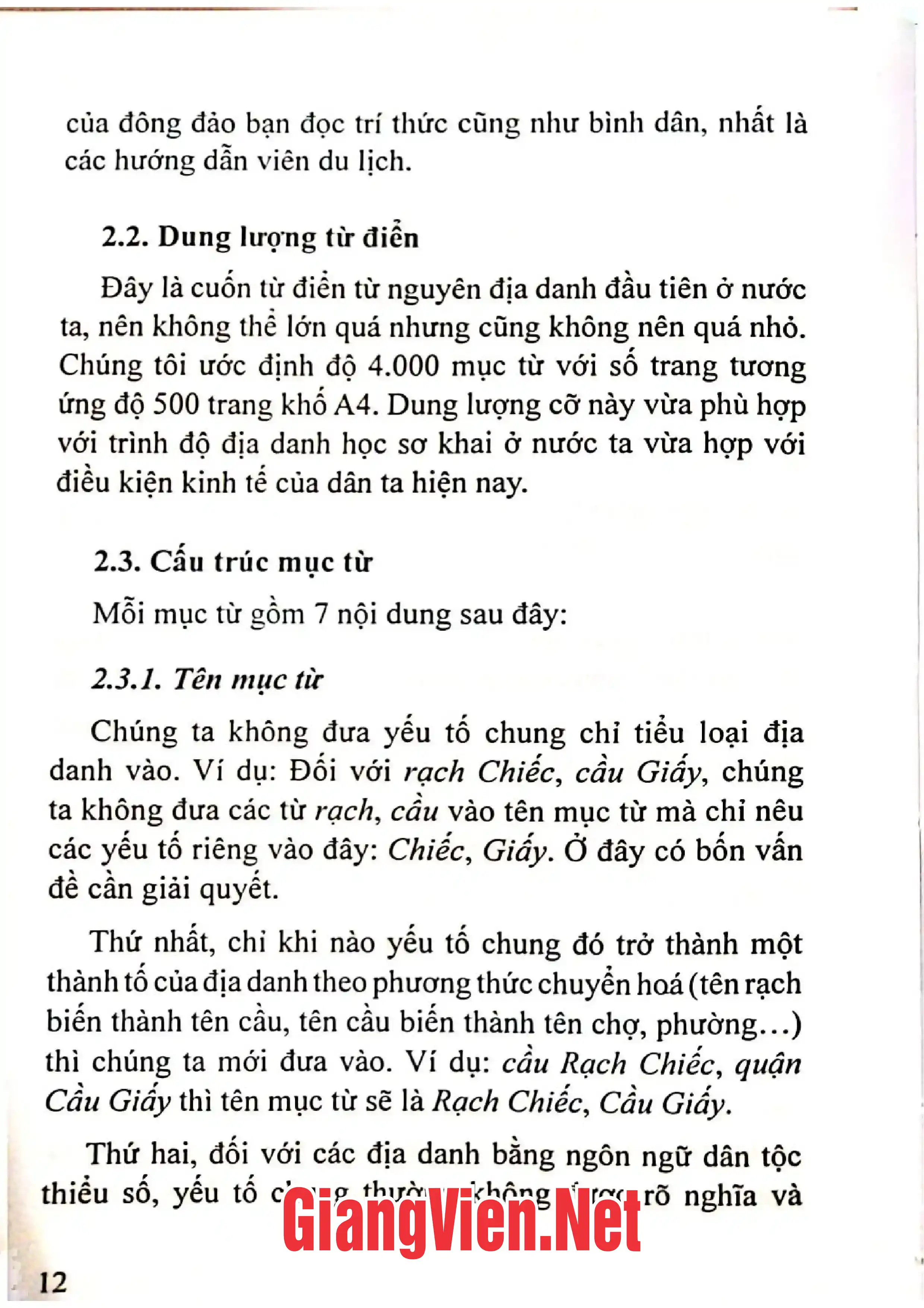 Mục lục chi tiết trang 2 sách Từ điển từ nguyên địa danh Việt Nam Quyển 1