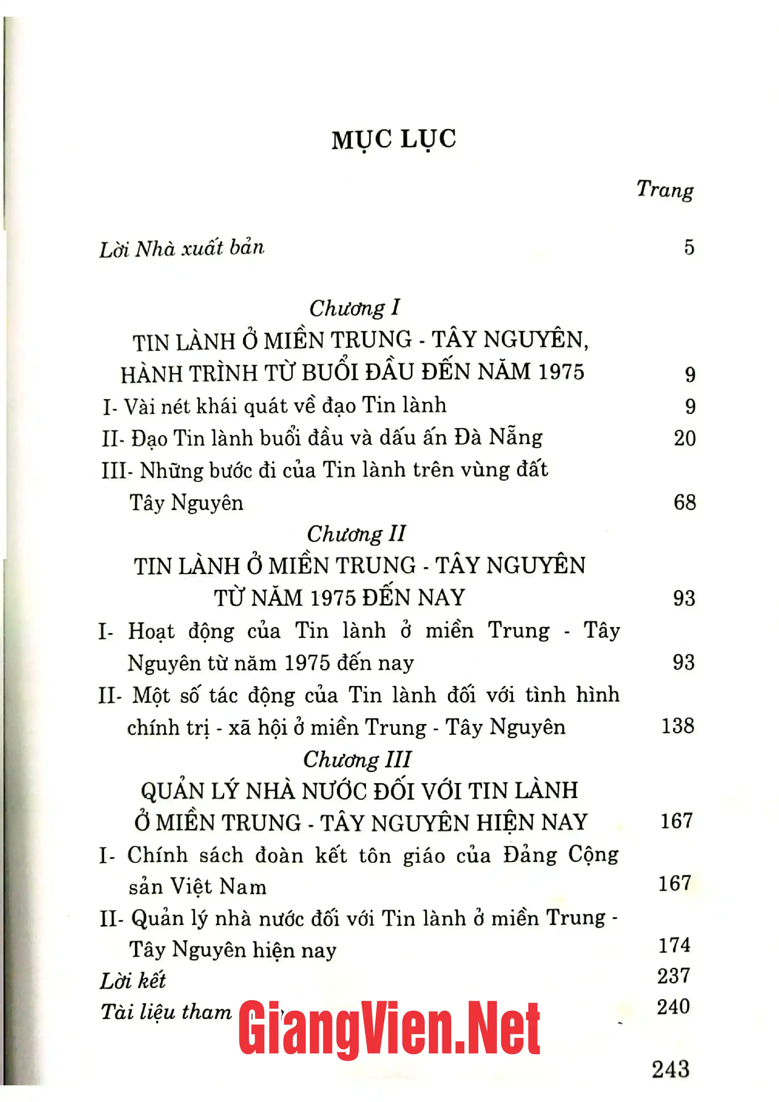 Trang bìa chính thức sách Đạo Tin Lành ở miền Trung Tây Nguyên
