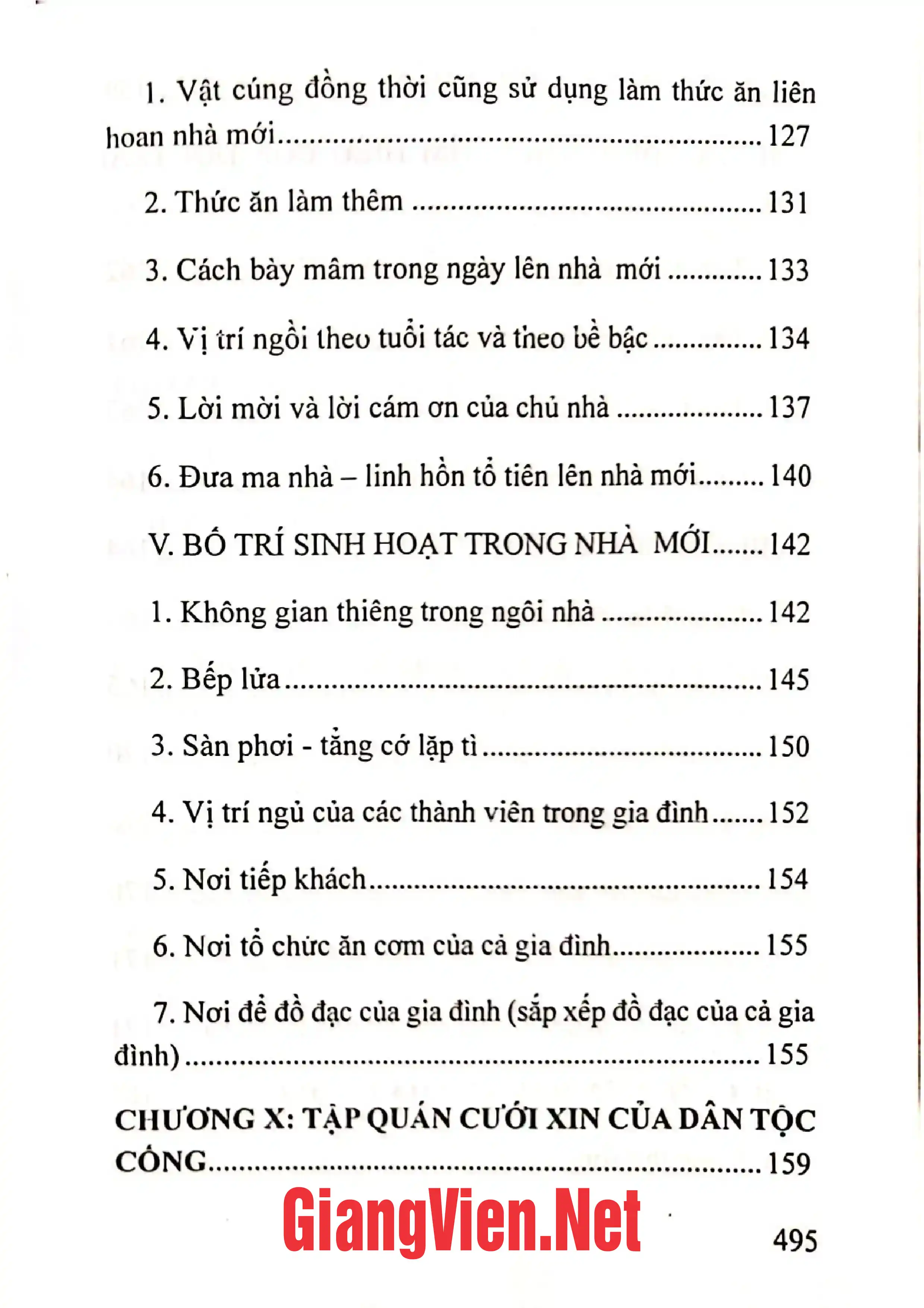 Mục lục chi tiết trang 2 sách Văn hóa dân gian người Cống tỉnh Điện Biên Quyển 2