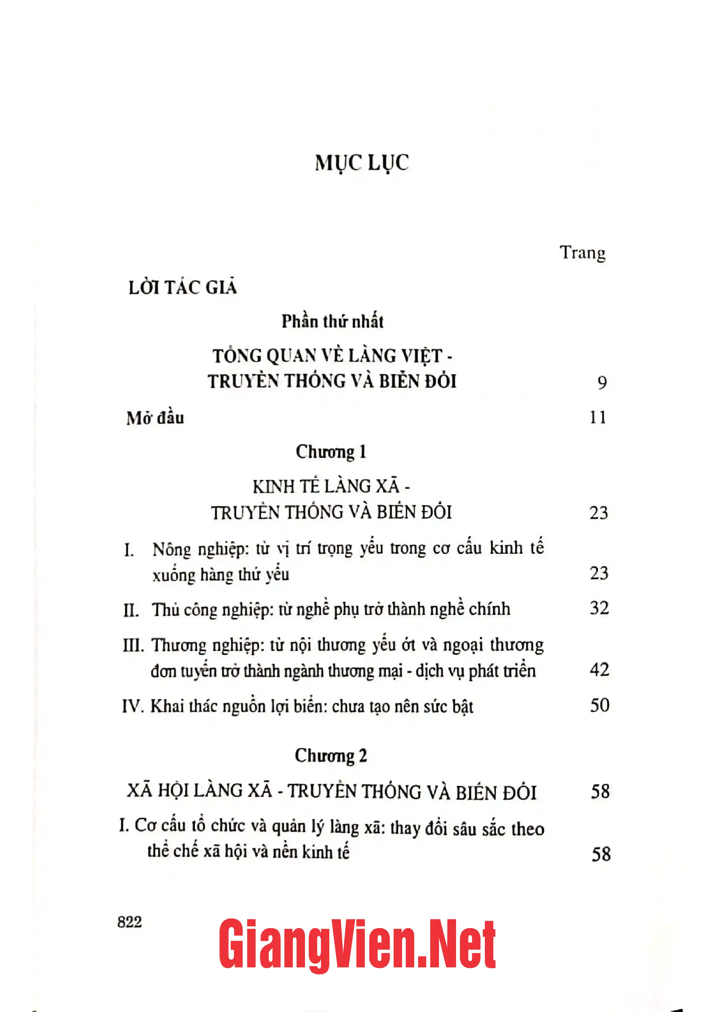 Trang bìa chính thức sách Làng Việt ở Bắc Bộ truyền thống và biến đổi