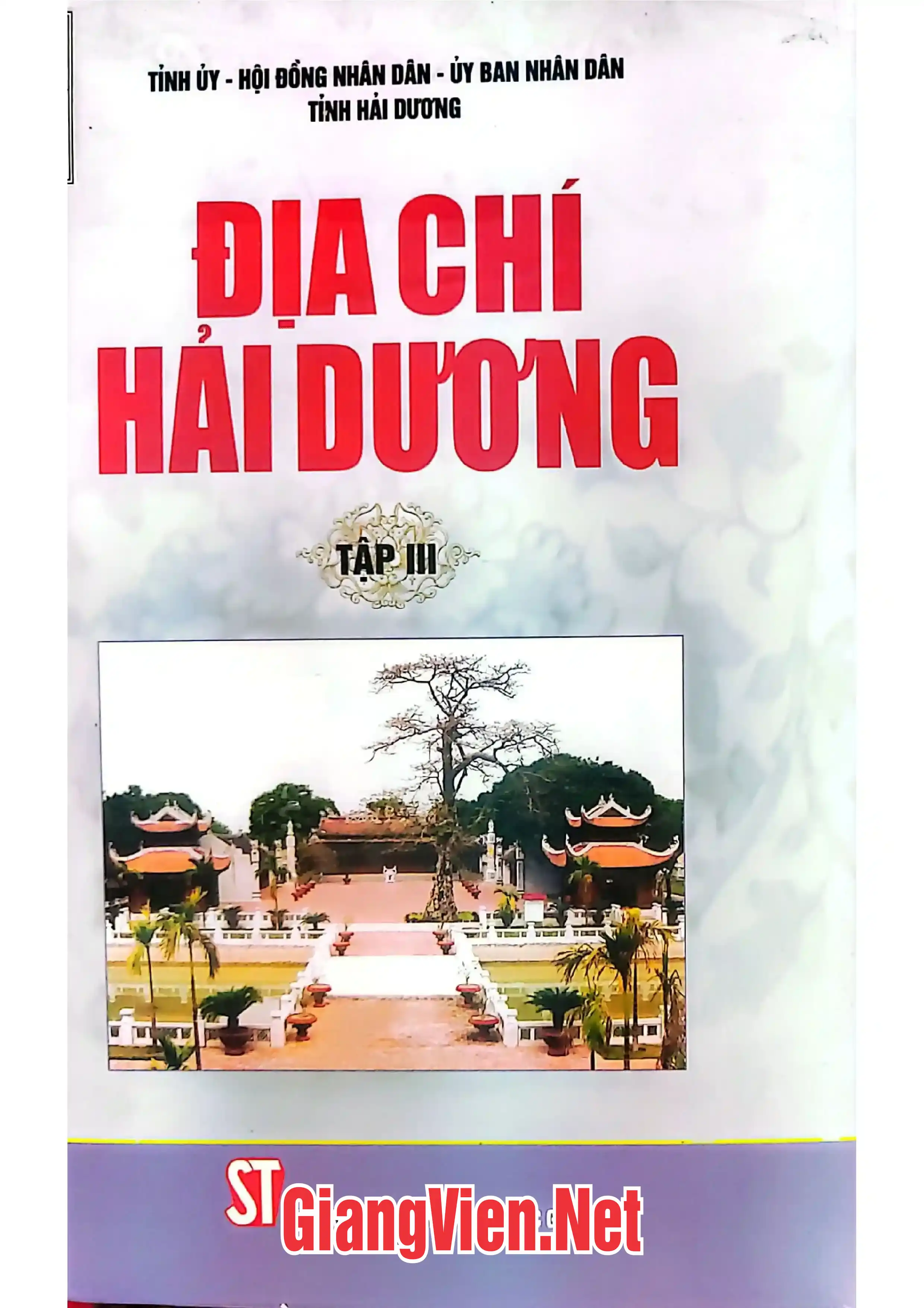 Ảnh bìa của Địa chí Hải Dương tập III