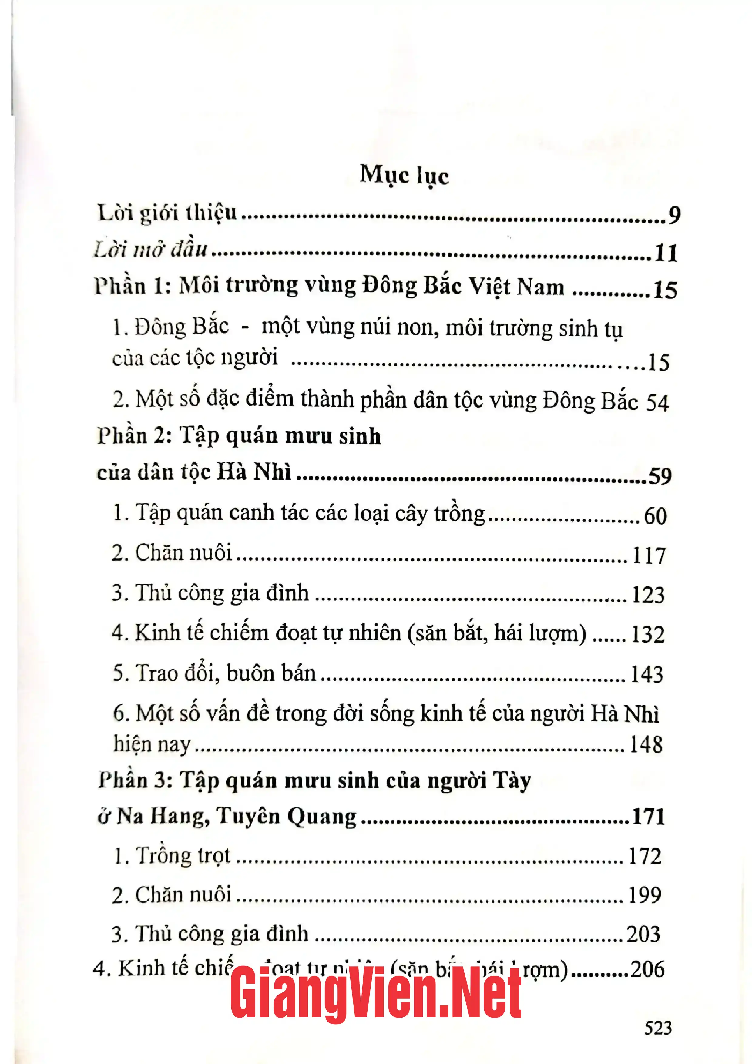 Trang bìa chính thức sách Văn hóa mưu sinh của các dân tộc thiểu số vùng Đông Bắc Việt Nam