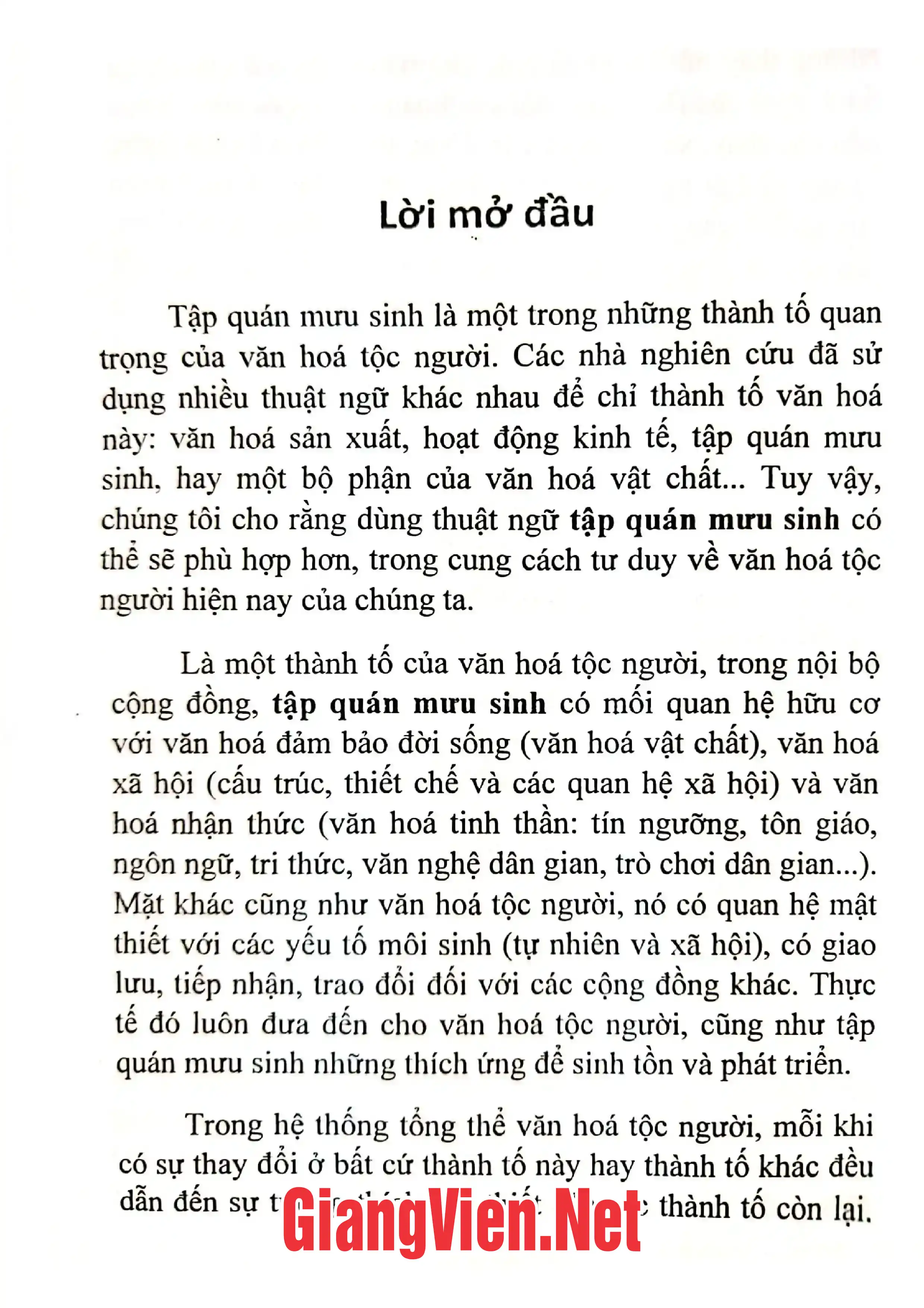 Mục lục chi tiết trang 3 sách Văn hóa mưu sinh của các dân tộc thiểu số vùng Đông Bắc Việt Nam