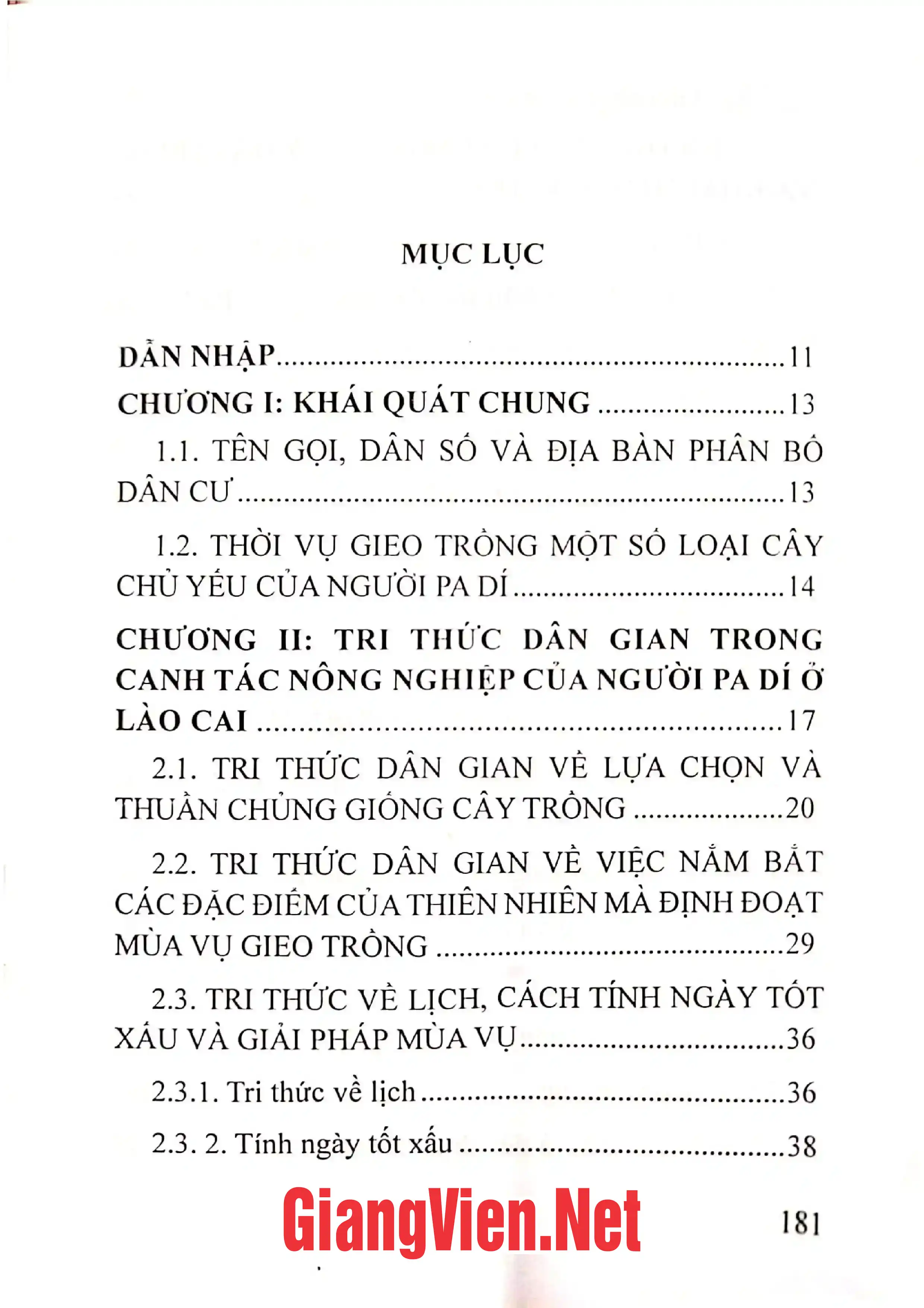 Trang bìa chính thức sách Tri thức dân gian trong canh tác cây lúa nước của người Pa Dí ở Lào Cai
