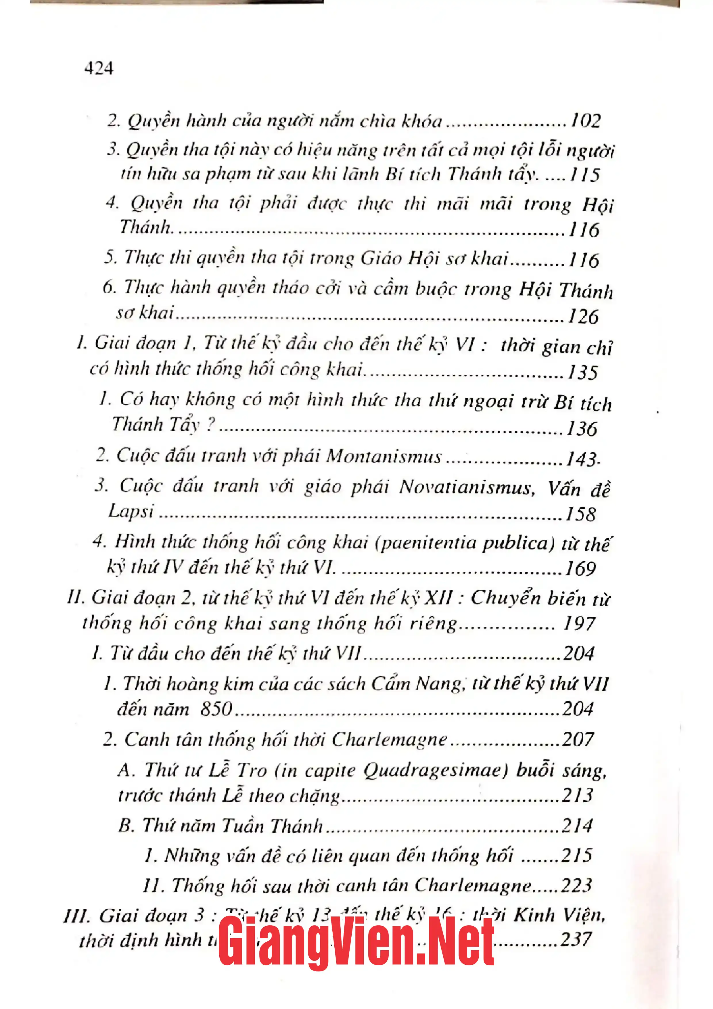 Mục lục chi tiết trang 1 sách Bí tích học - Tập IV - Bí tích Hòa giải