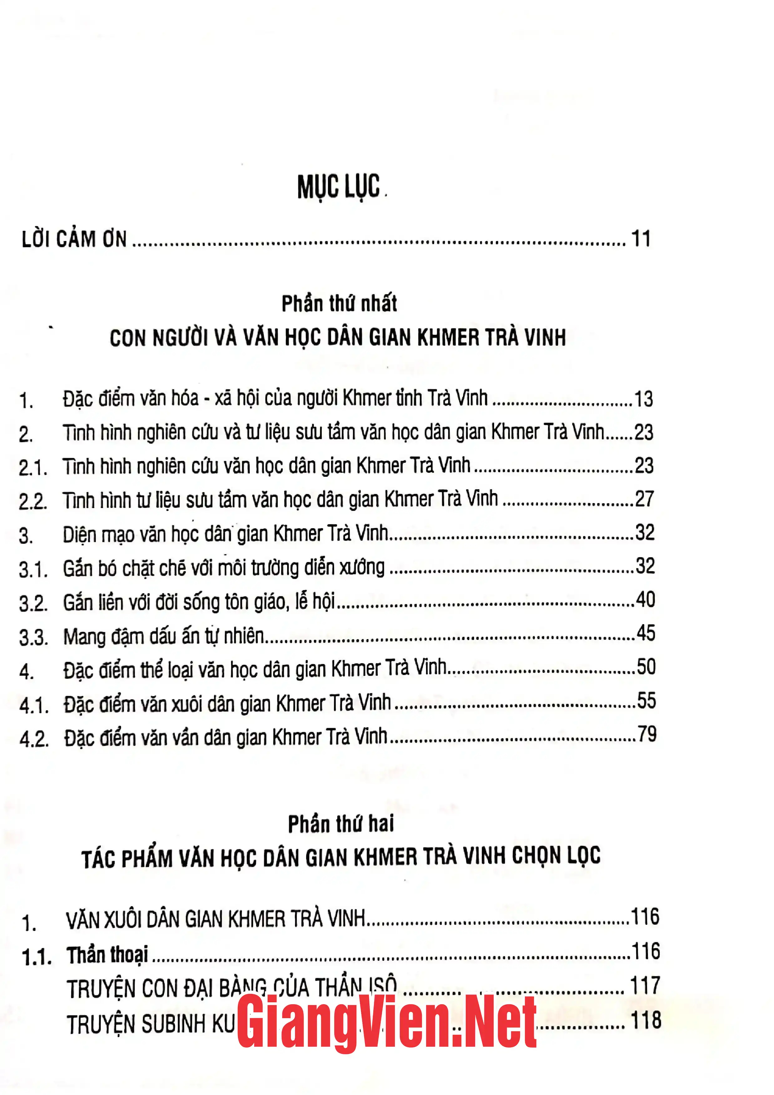 Trang bìa chính thức sách Văn học dân gian Khmer Trà Vinh: Nghiên cứu và tác phẩm