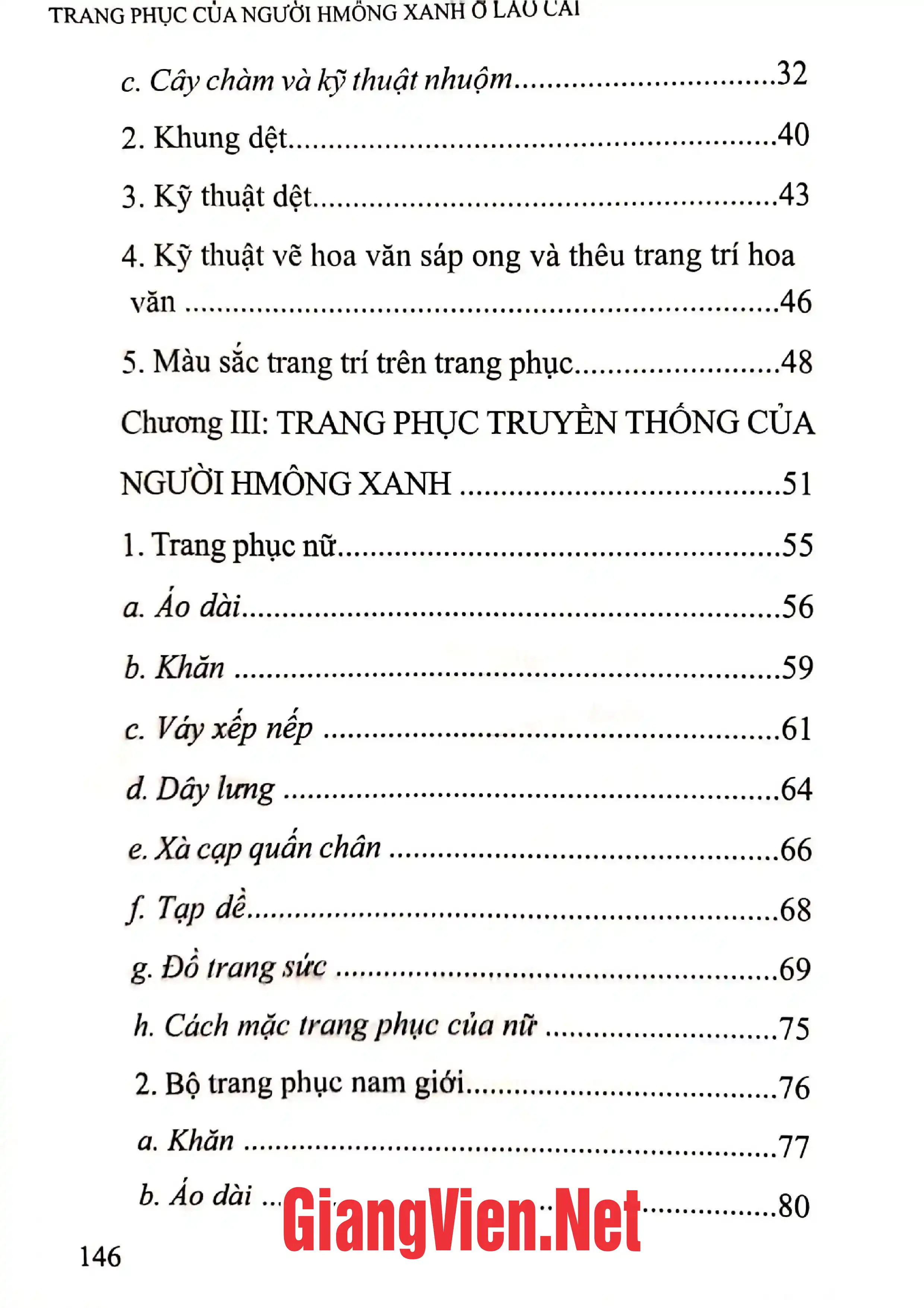 Ảnh minh họa nội dung cuốn sách: Trang phục của người Hmông xanh ở Lào Cai