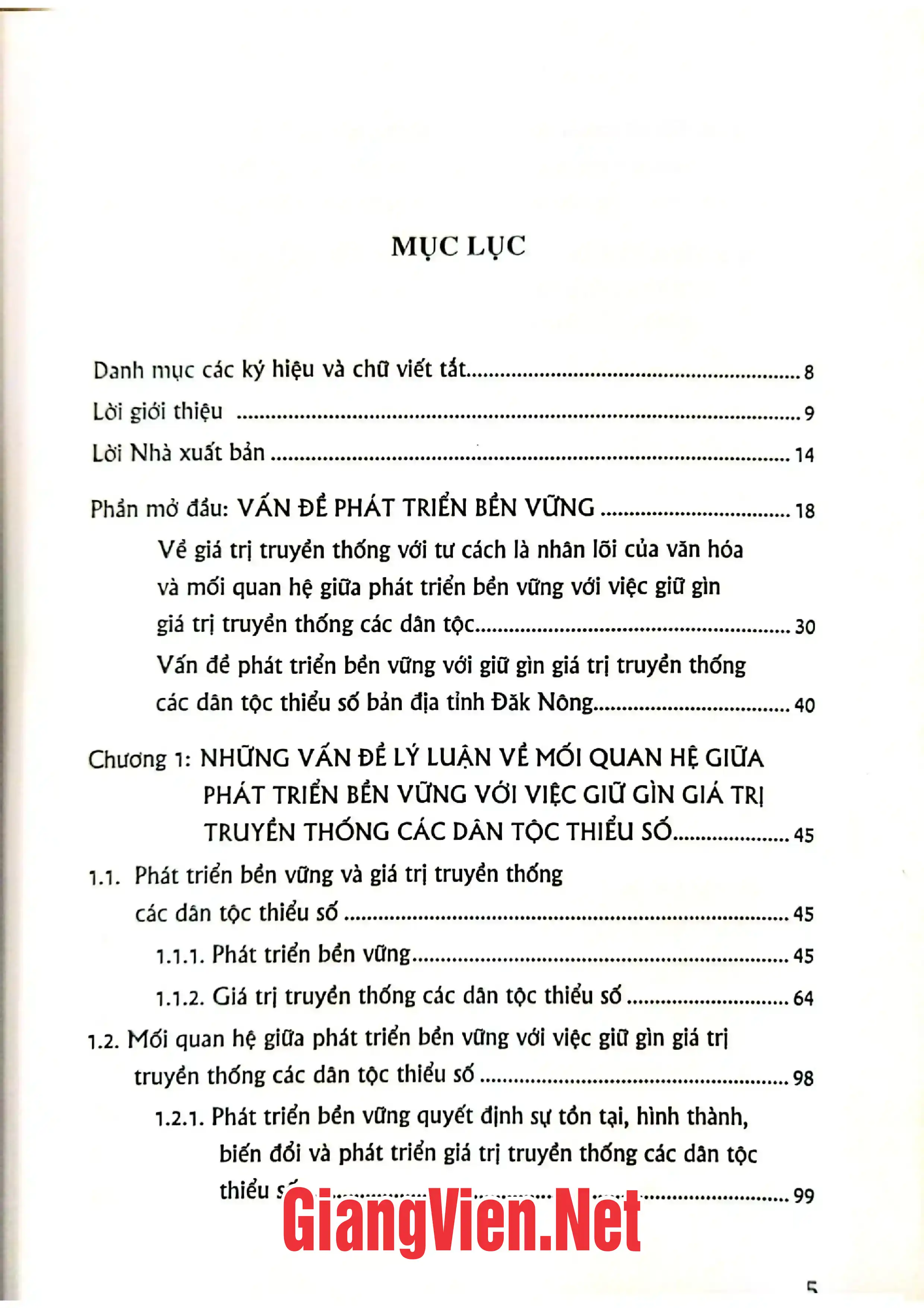 Trang bìa chính thức sách Phát triển bền vững với việc giữ gìn giá trị truyền thống các dân tộc thiểu số bản địa tỉnh Đăk Nông trong giai đoạn hiện nay