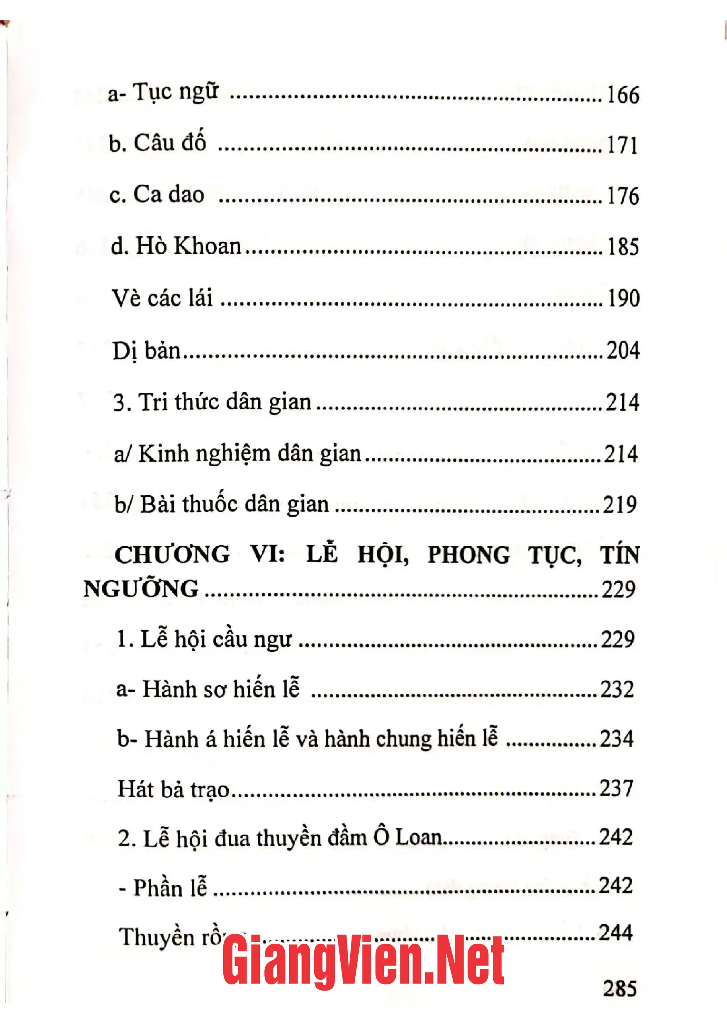 Nội dung trang phụ bản giới thiệu sách Văn hóa dân gian làng ven đầm Ô Loan