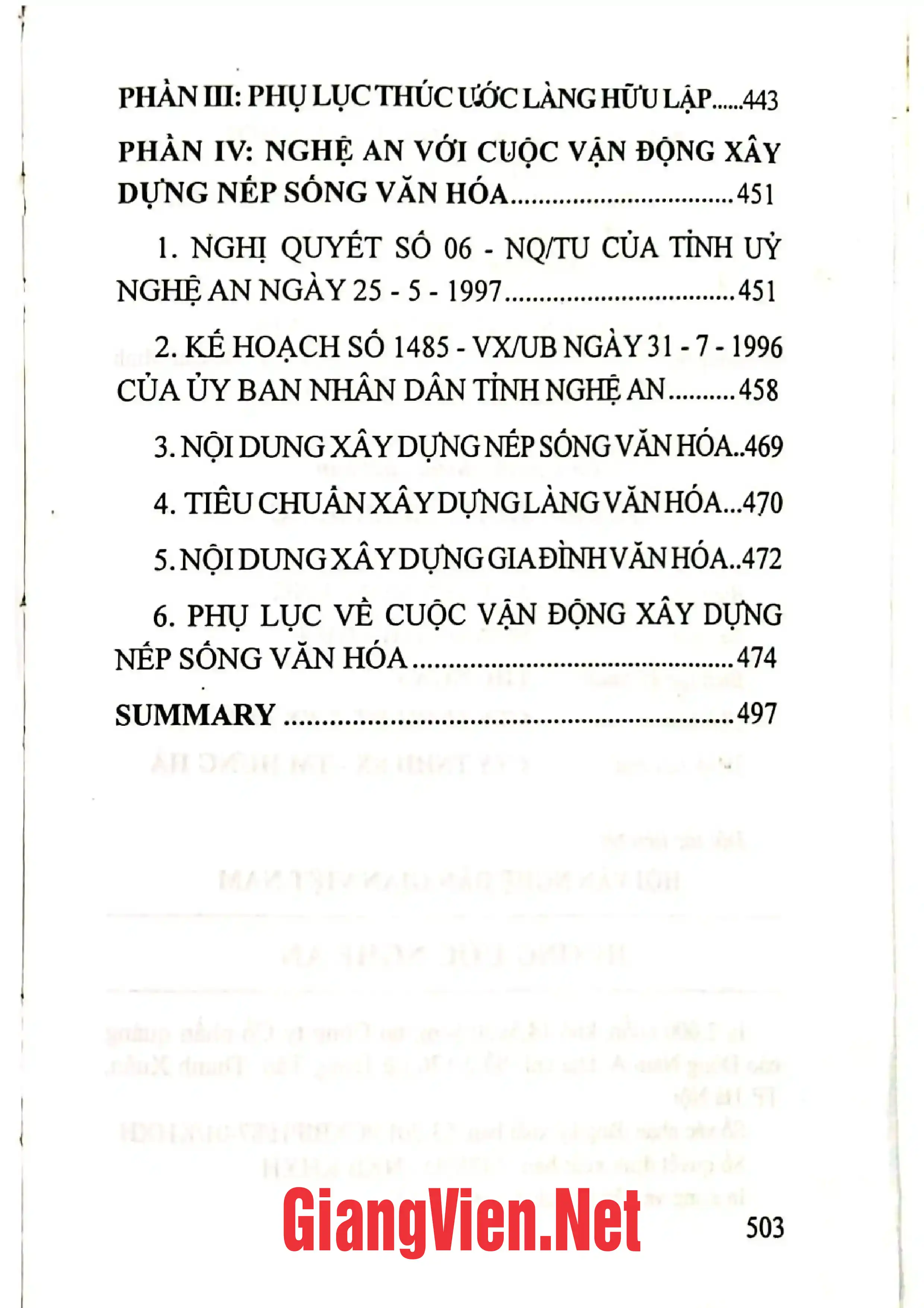 Nội dung trang phụ bản giới thiệu sách Hương ước Nghệ An