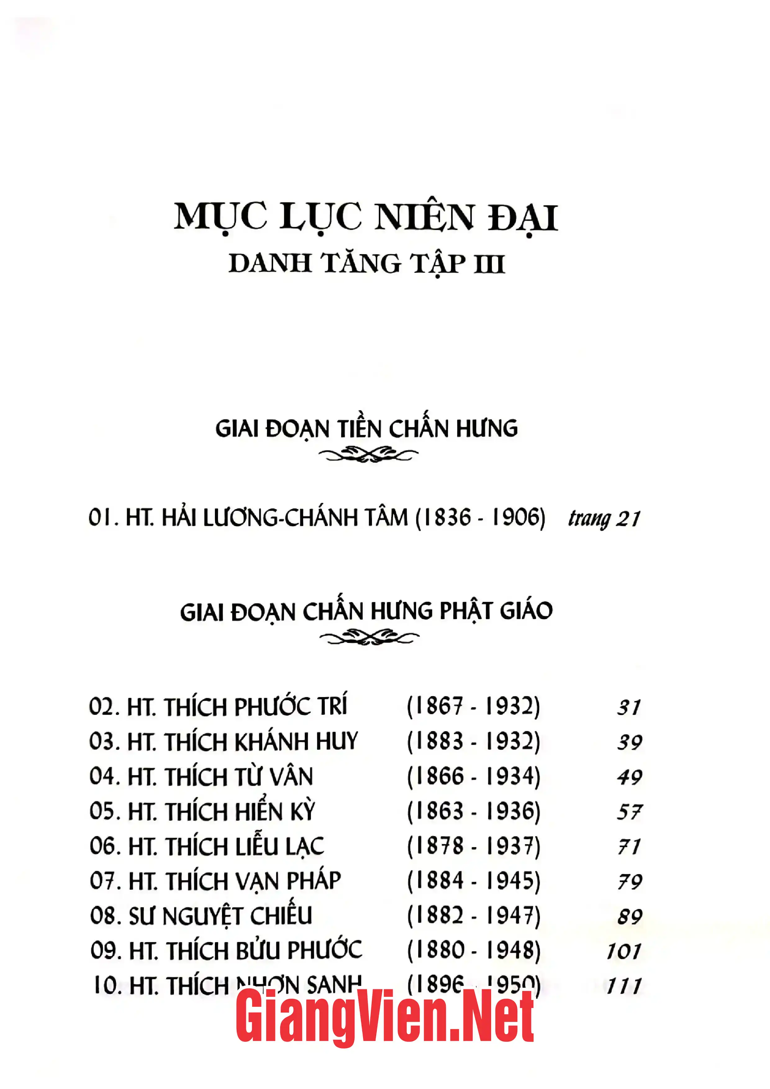 Trang bìa chính thức sách Tiểu sử danh tăng Việt Nam thế kỷ XX Tập 3