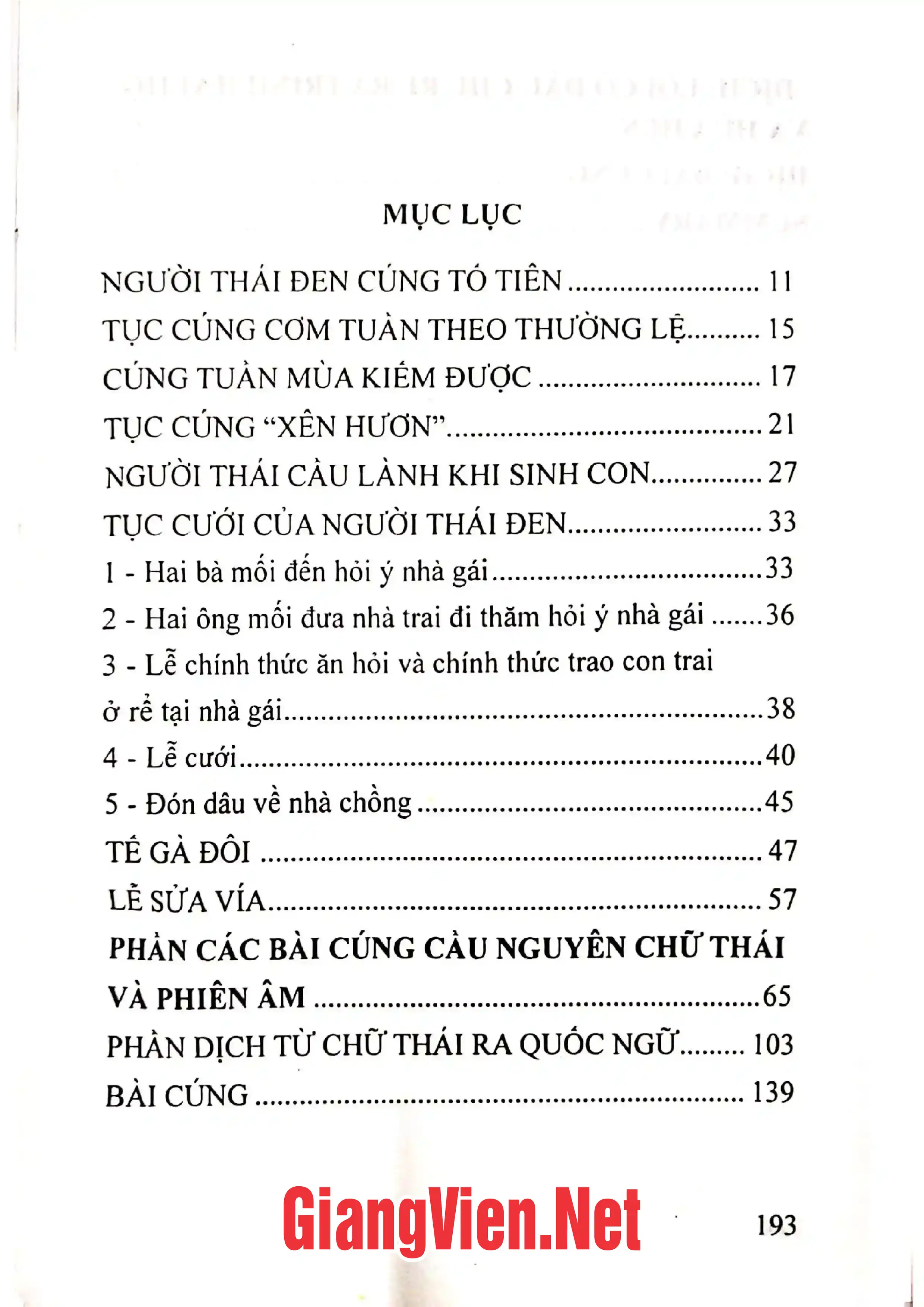 Trang bìa chính thức sách Lễ cúng tổ tiên và lễ cầu lành truyền thống của người Thái Đen vùng Tây Bắc
