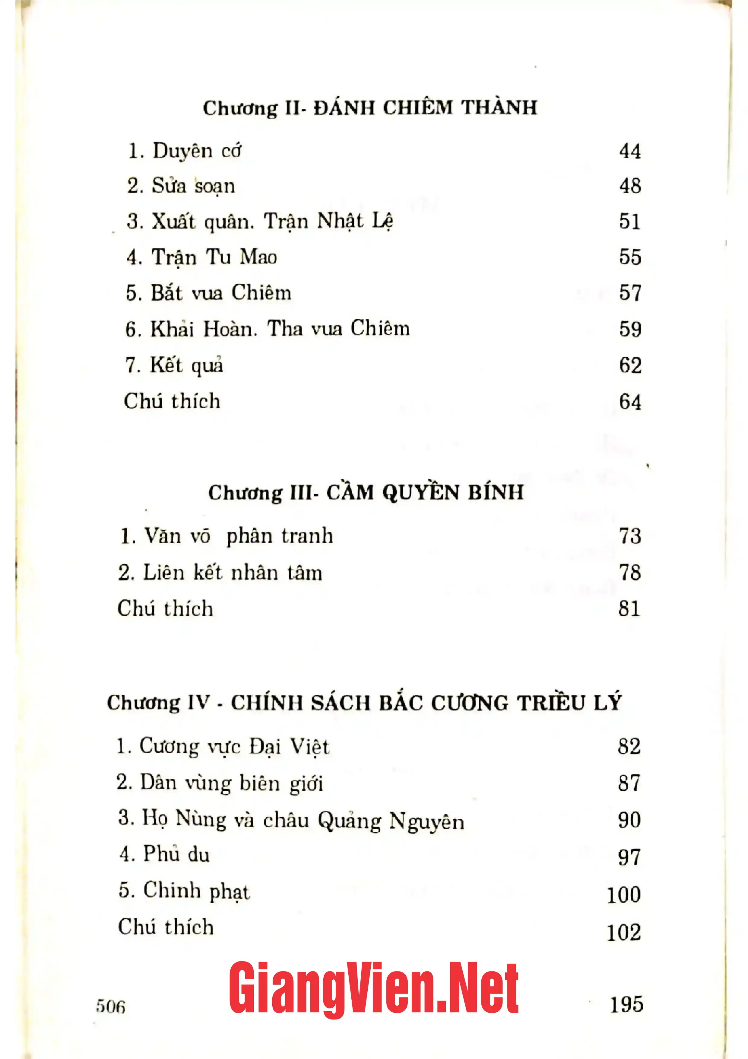 Mục lục chi tiết trang 1 sách Lý Thường Kiệt - lịch sử ngoại giao và tông giáo triều Lý