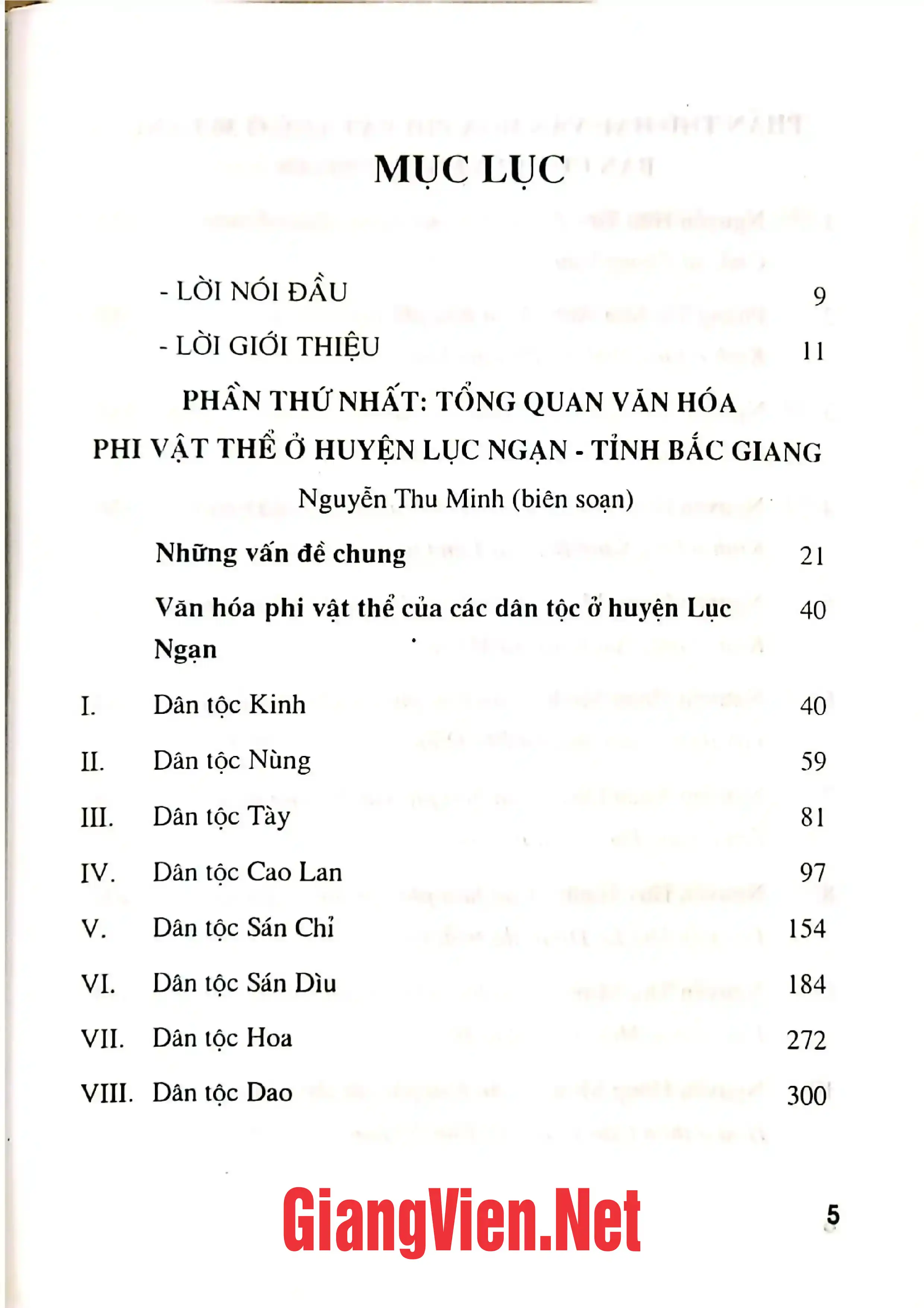 Trang bìa chính thức sách Văn hóa phi vật thể huyện Lục Ngạn, tỉnh Bắc Giang