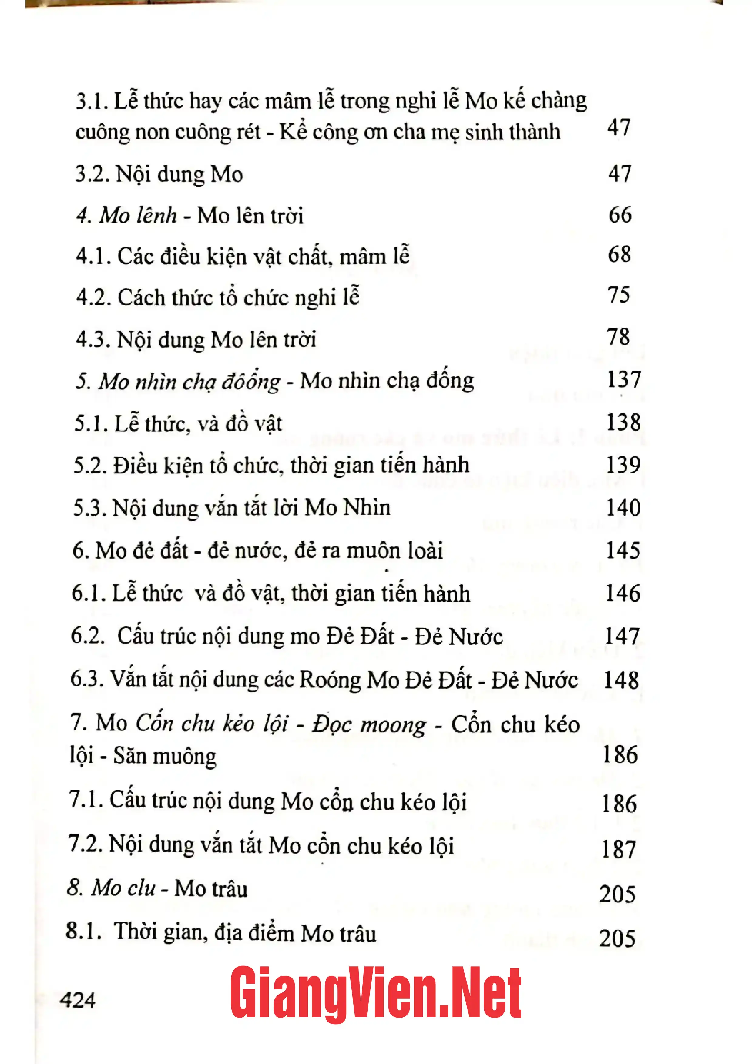 Mục lục chi tiết trang 1 sách Tang lễ cổ truyền của người Mường quyển 3