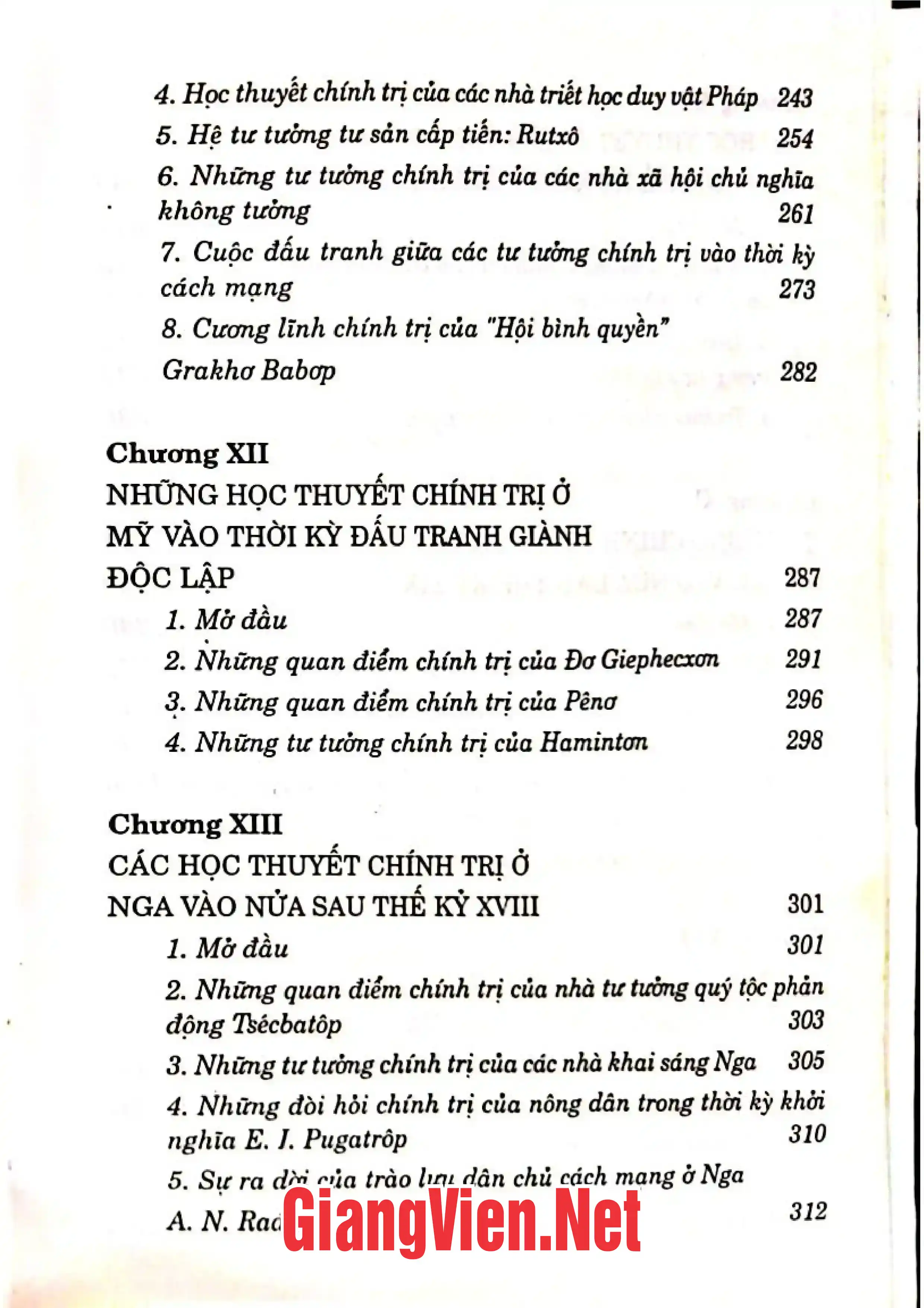 Nội dung mục lục và hình ảnh sách Lịch sử các học thuyết chính trị trên thế giới - Trang 5