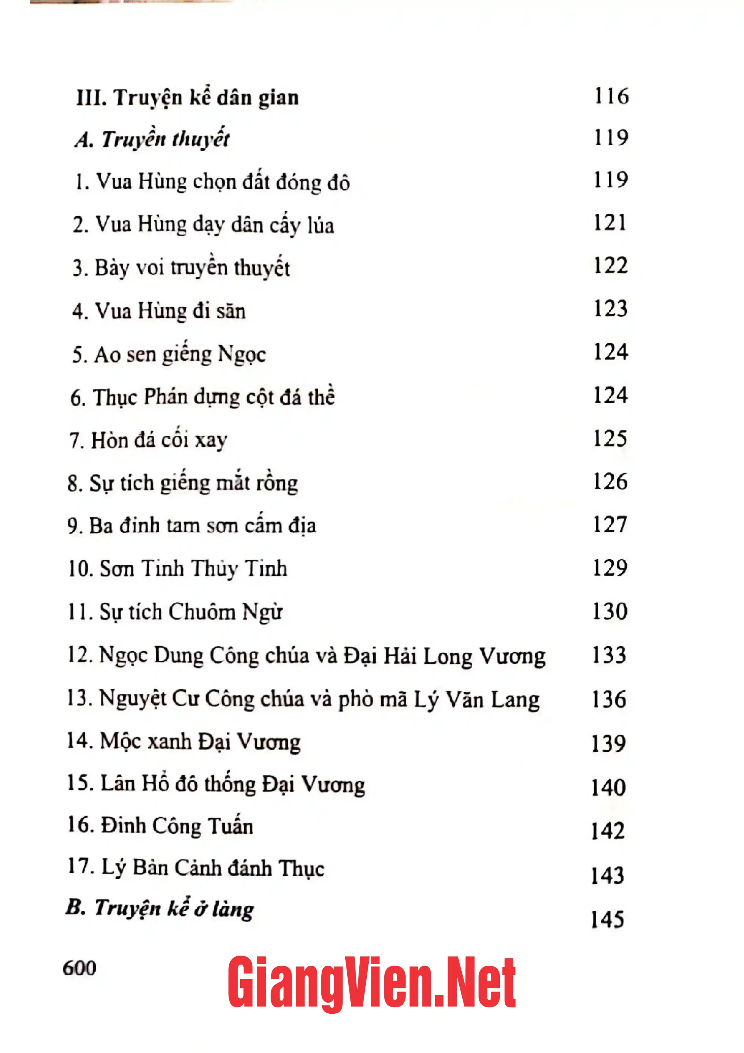 Mục lục chi tiết trang 1 sách Văn hóa dân gian Lâm Thao