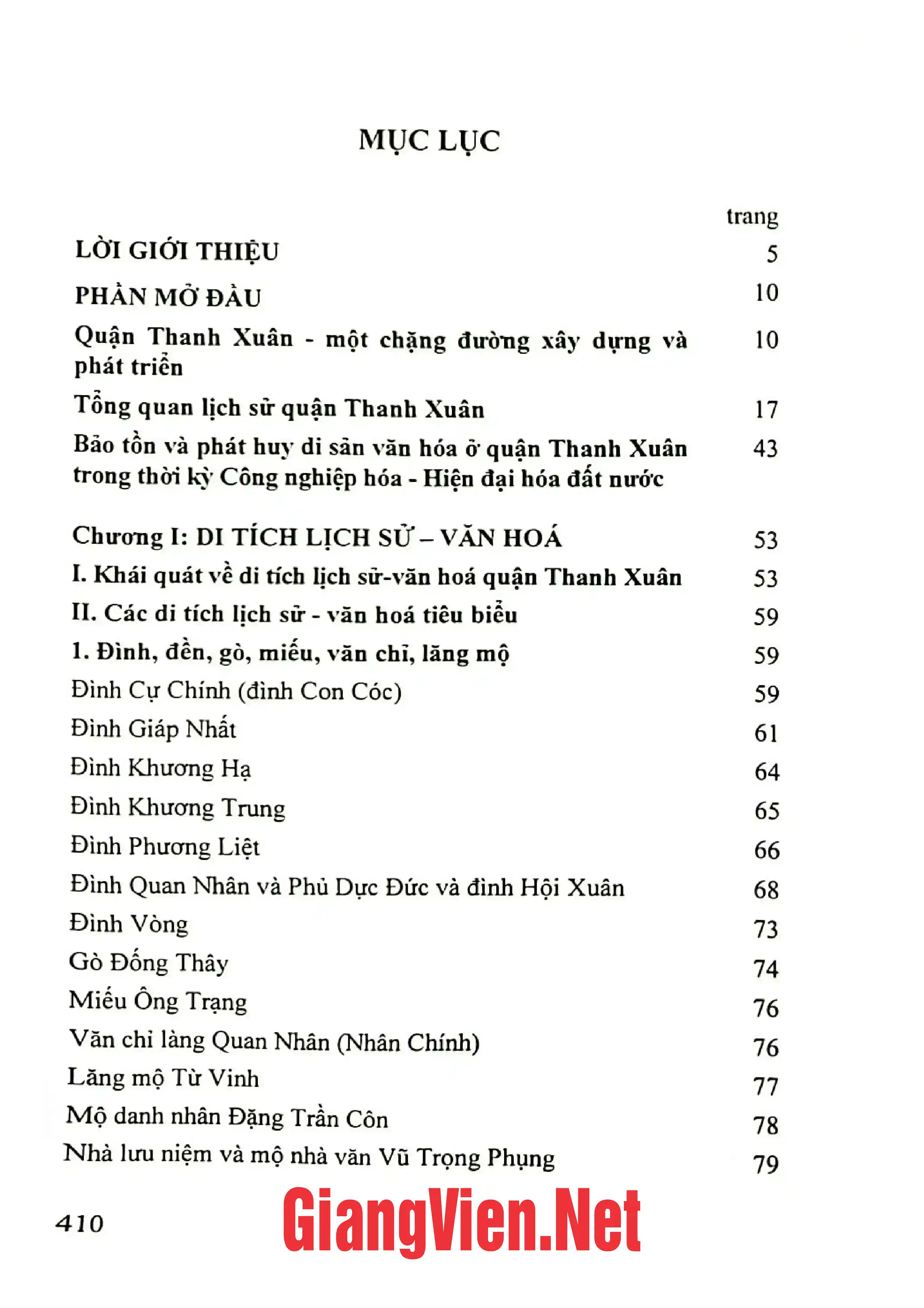 Trang bìa chính thức sách Di sản Văn hóa quận Thanh Xuân, Thành phố Hà Nội