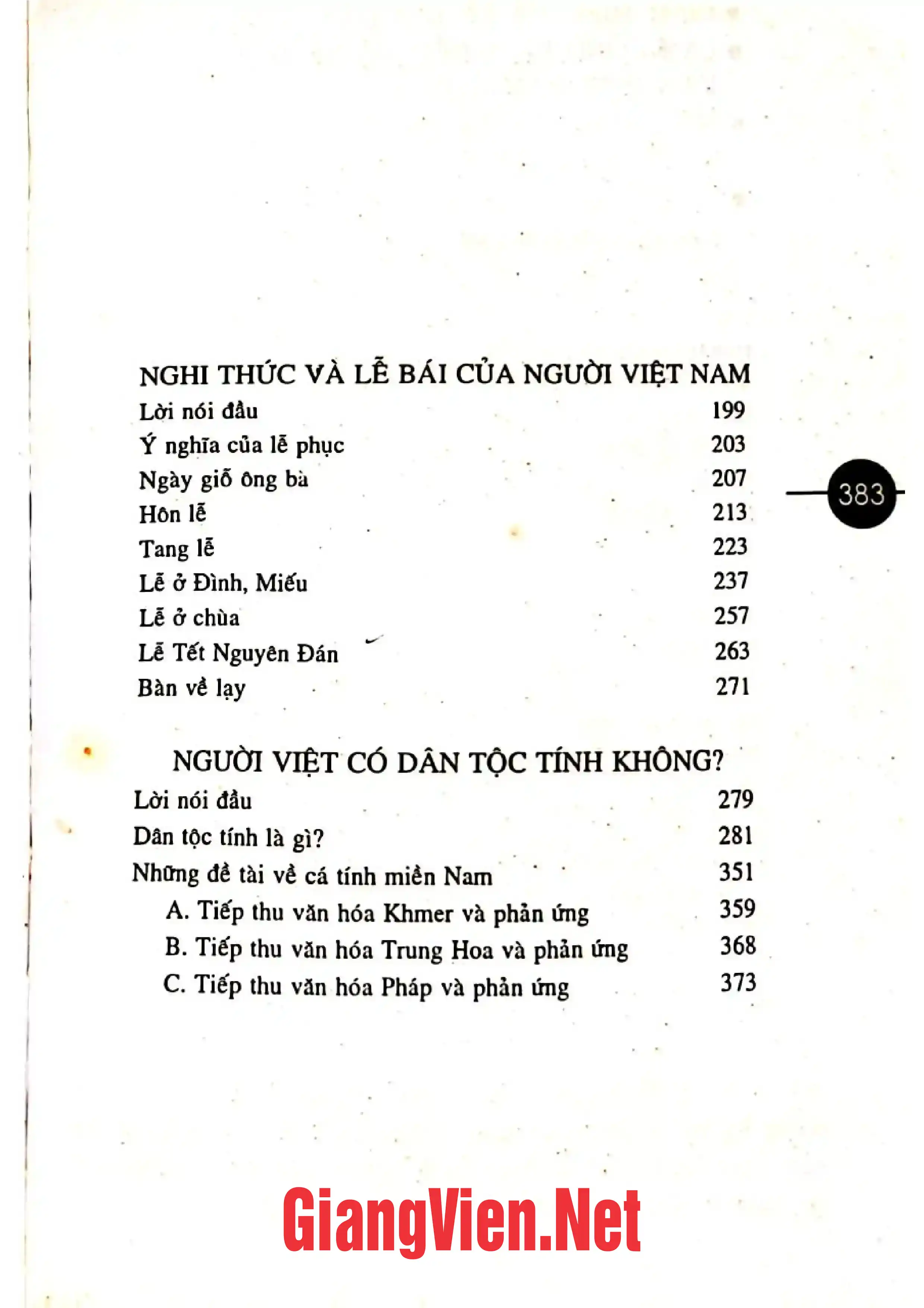 Mục lục chi tiết trang 1 sách Đình miếu và lễ hội dân gian miền Nam