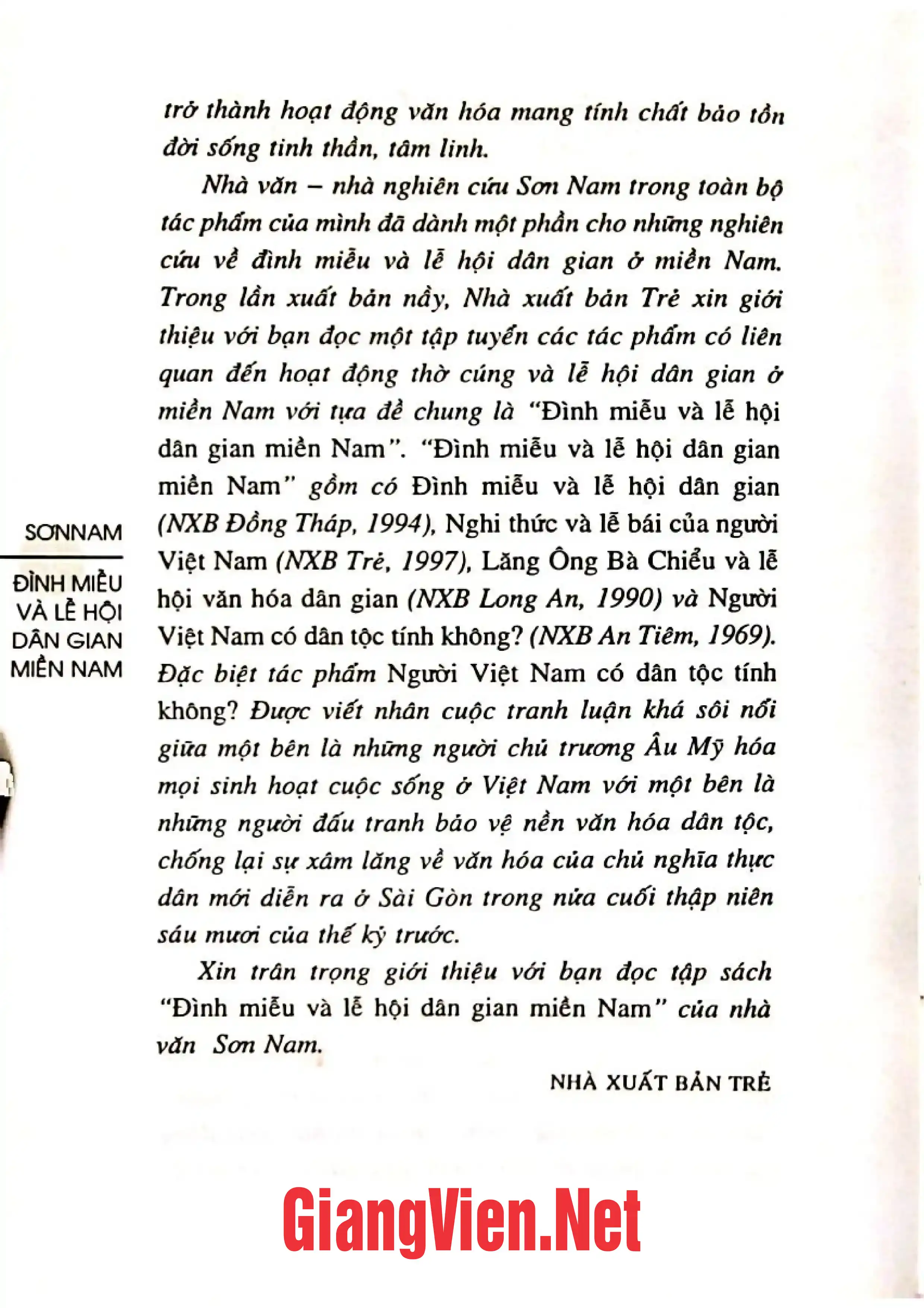 Mục lục chi tiết trang 3 sách Đình miếu và lễ hội dân gian miền Nam