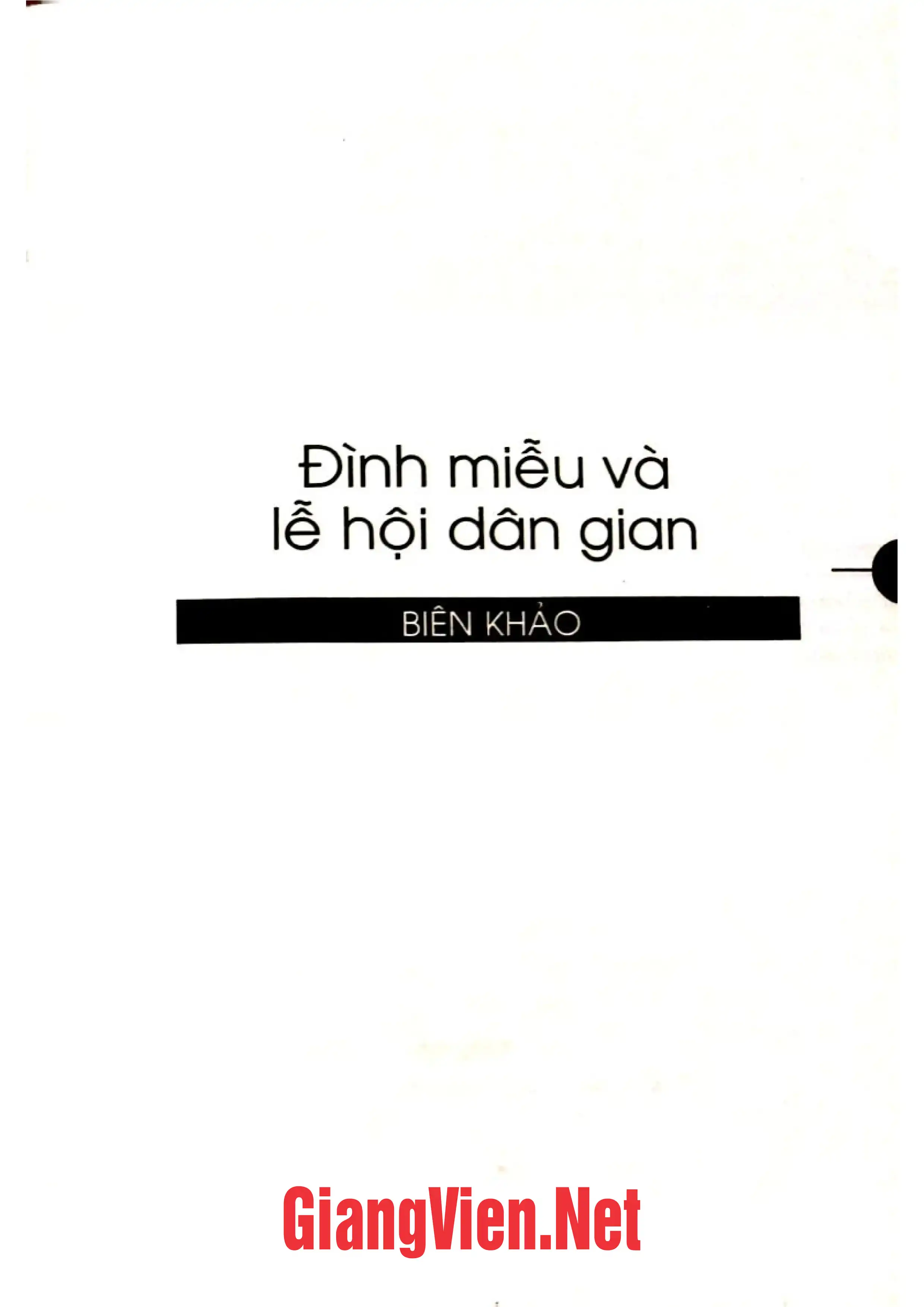 Nội dung trang phụ bản giới thiệu sách Đình miếu và lễ hội dân gian miền Nam