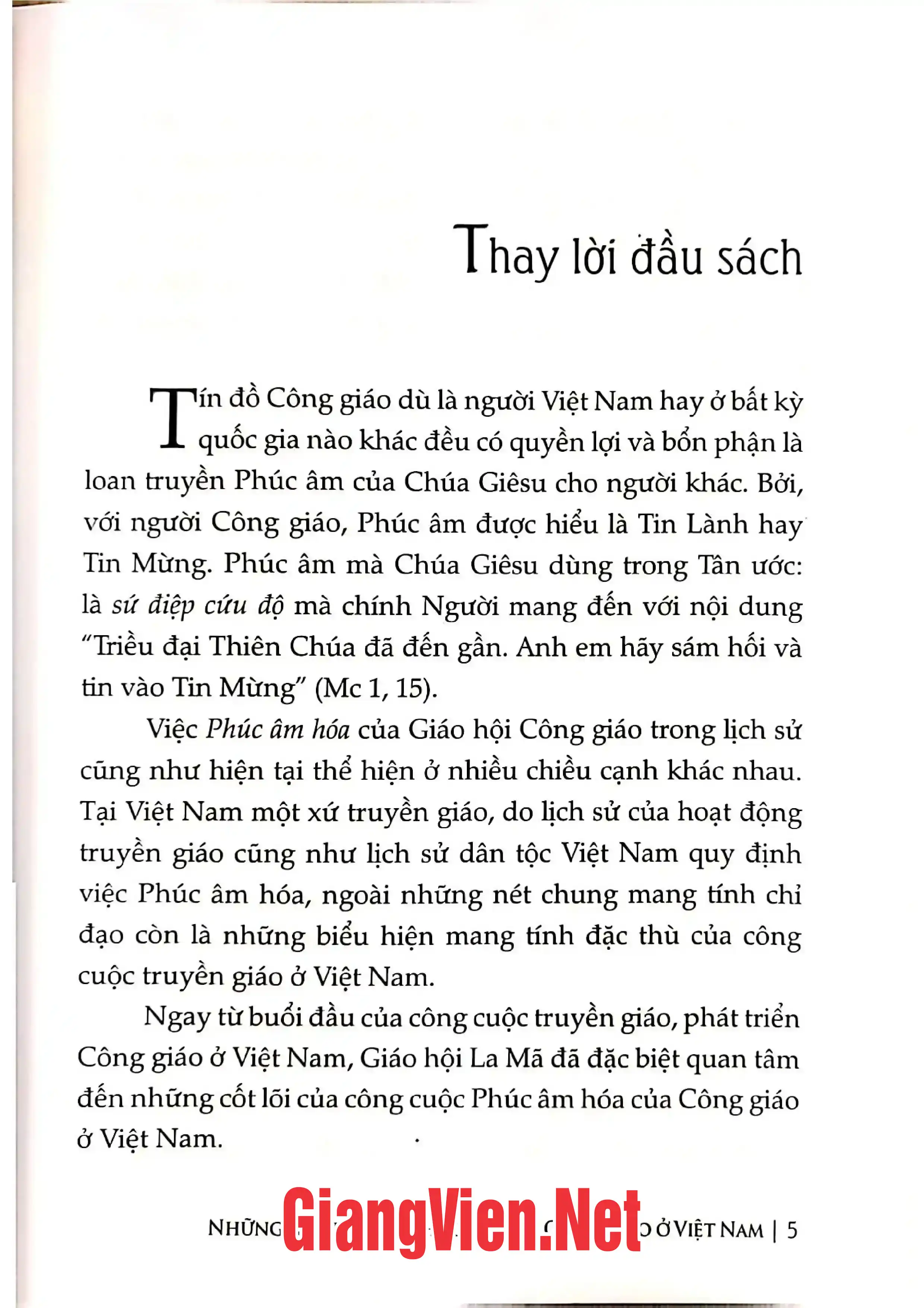 Mục lục chi tiết trang 3 sách Những nẻo đường phúc âm hóa Công giáo ở việt Nam